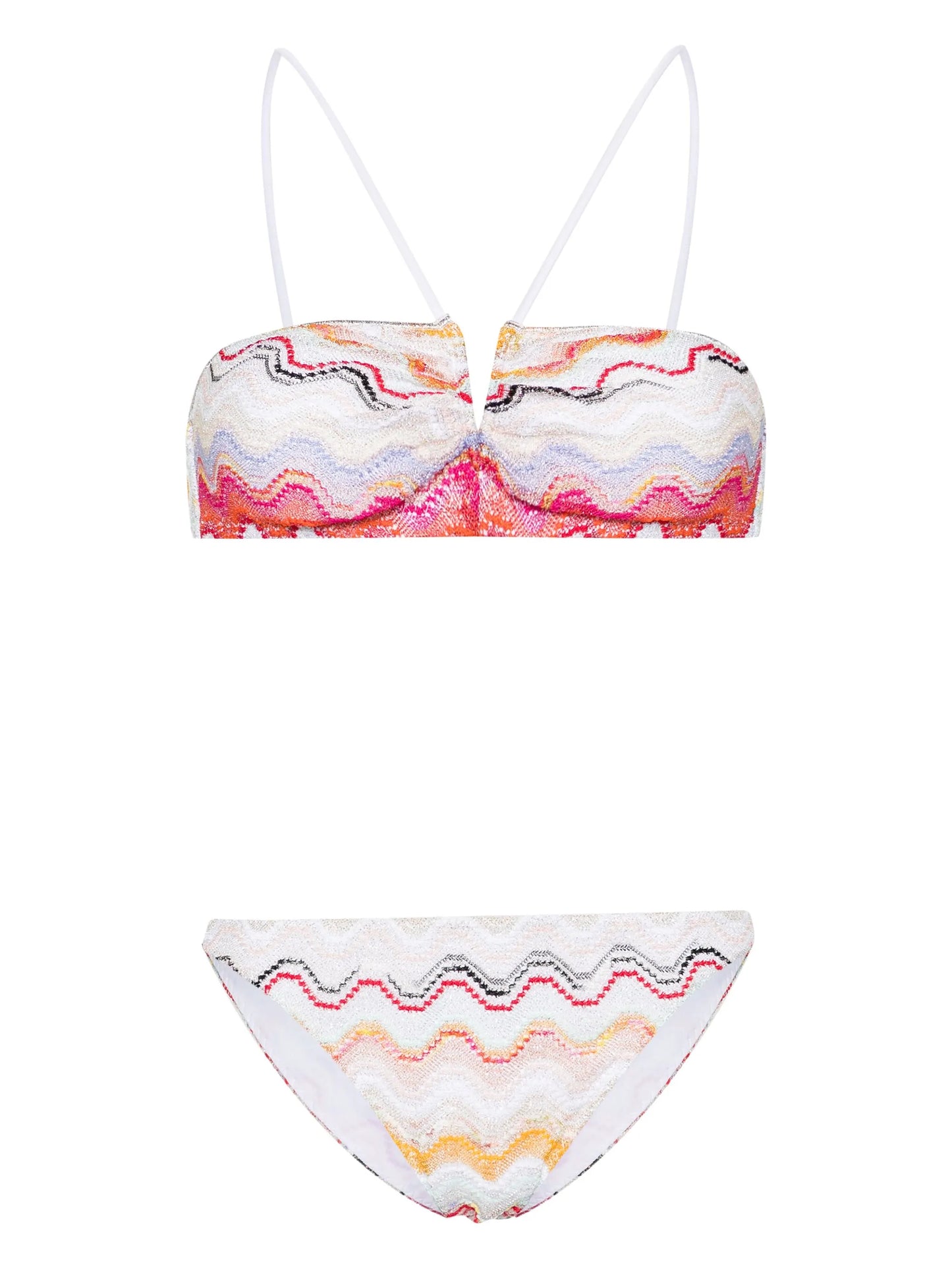 Wave knitted V-wire bikini