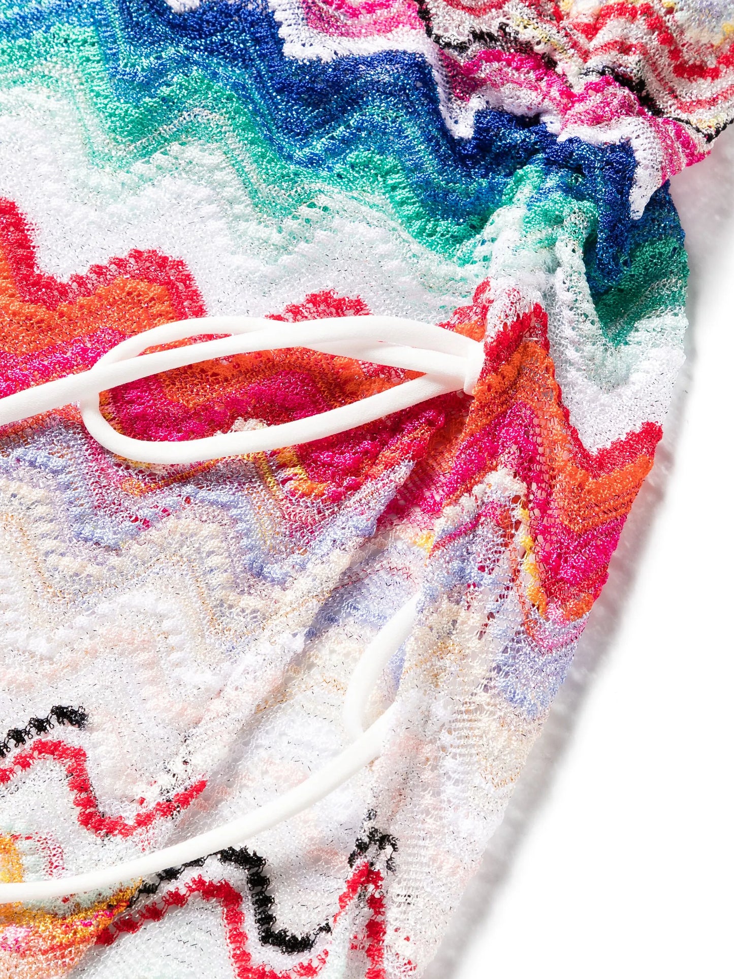 zigzag-woven draped skirt