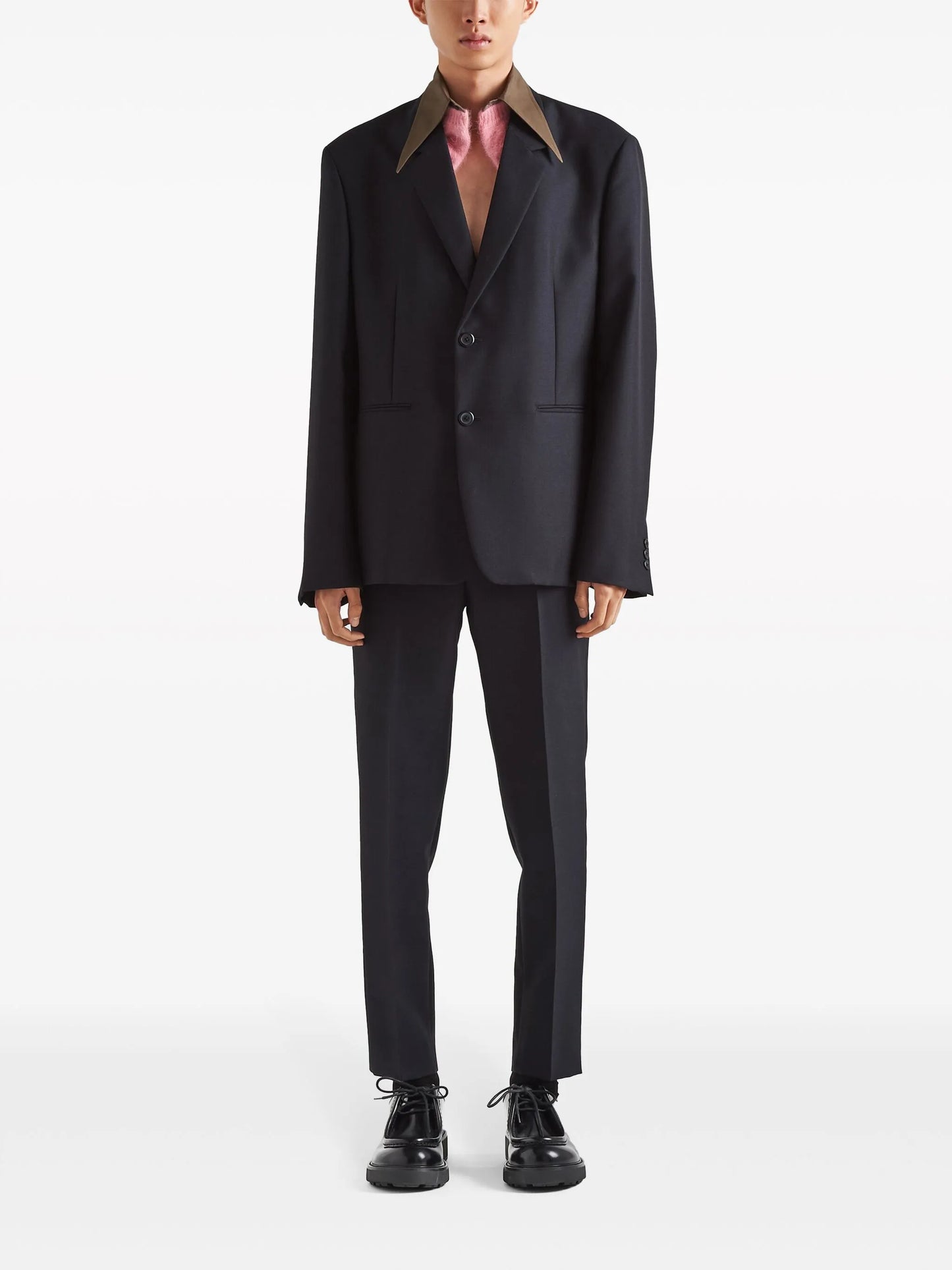 mid-rise tailored trousers
