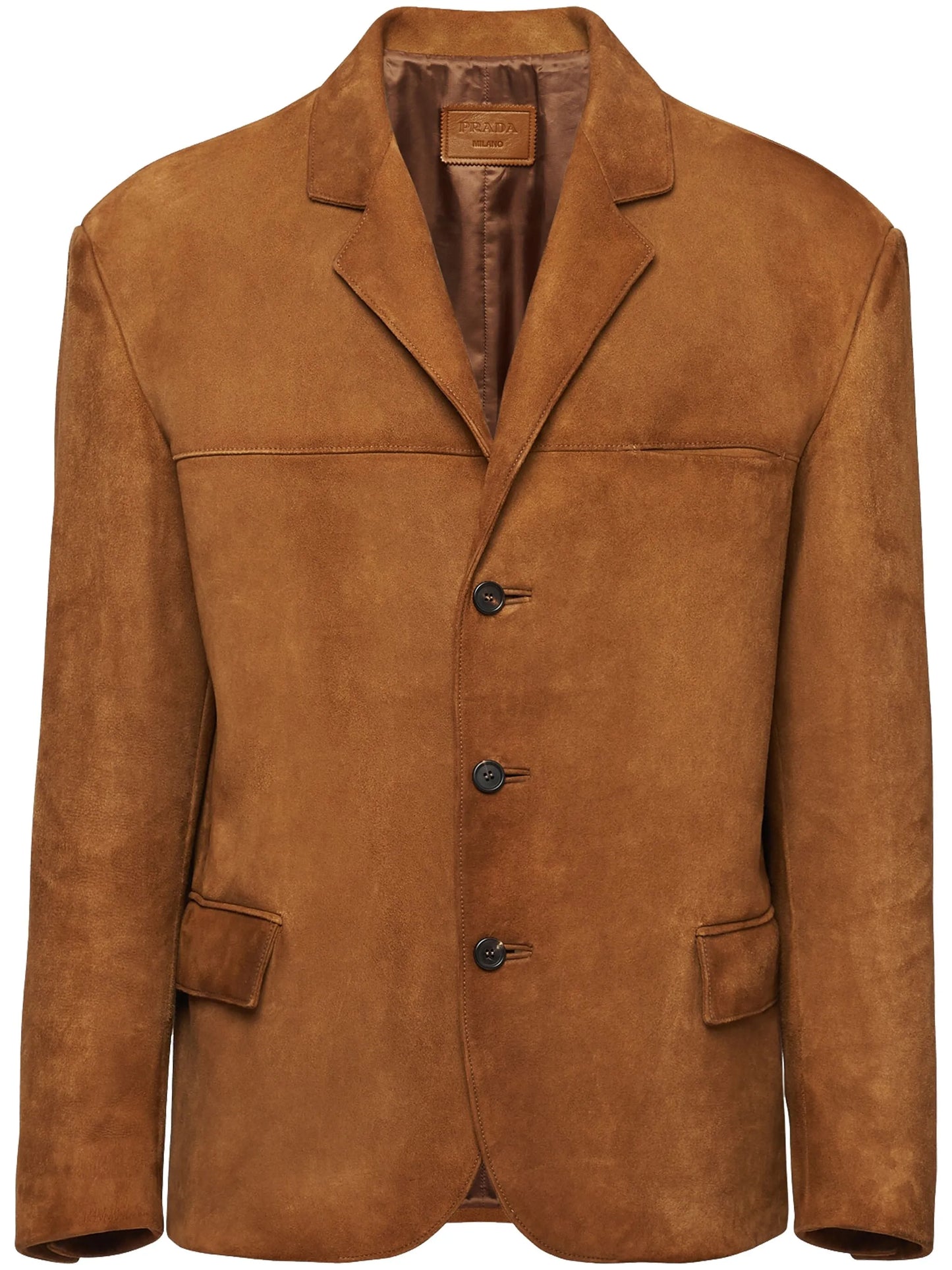 single-breasted suede blazer