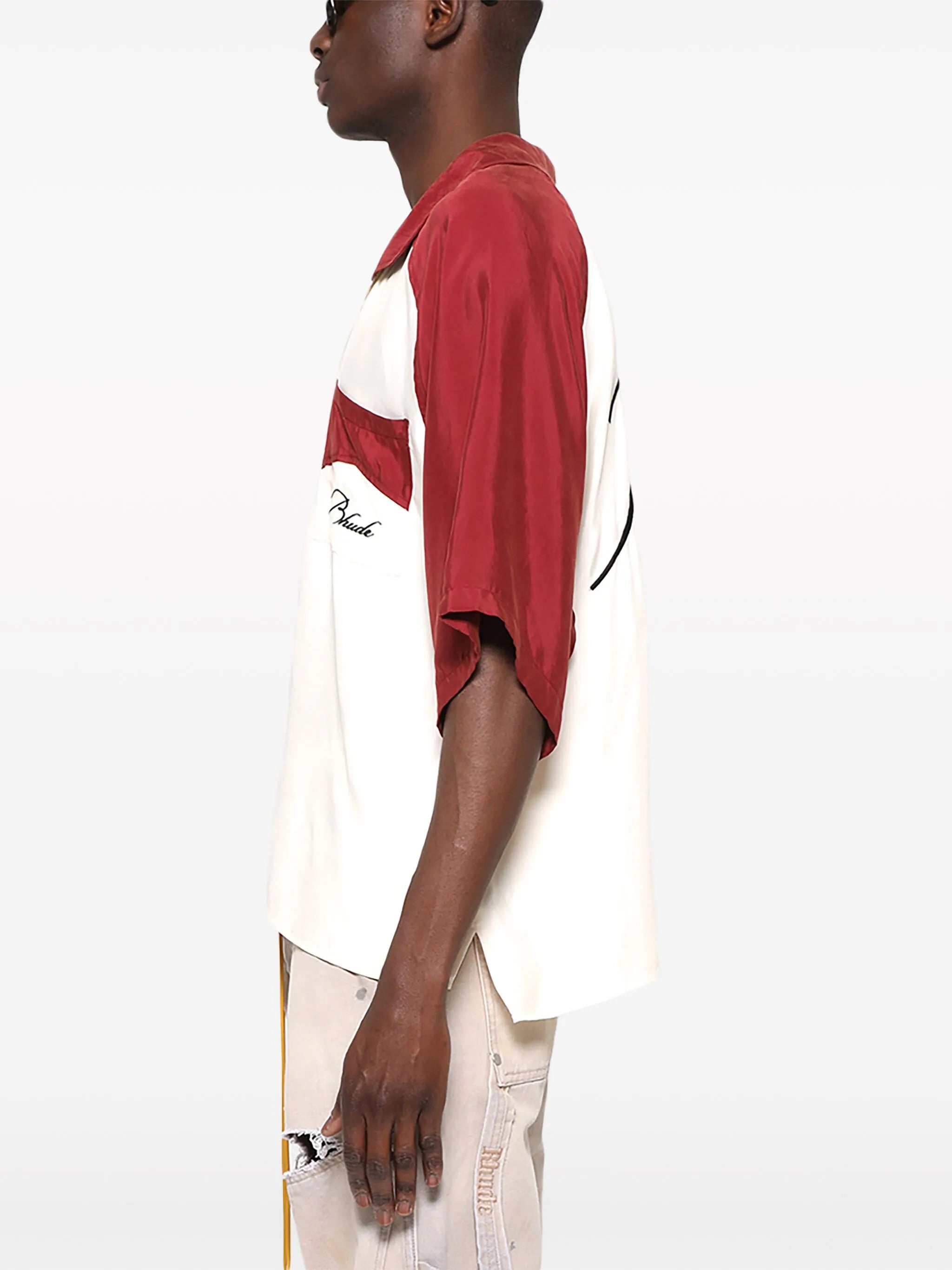 logo-embroidered cotton shirt