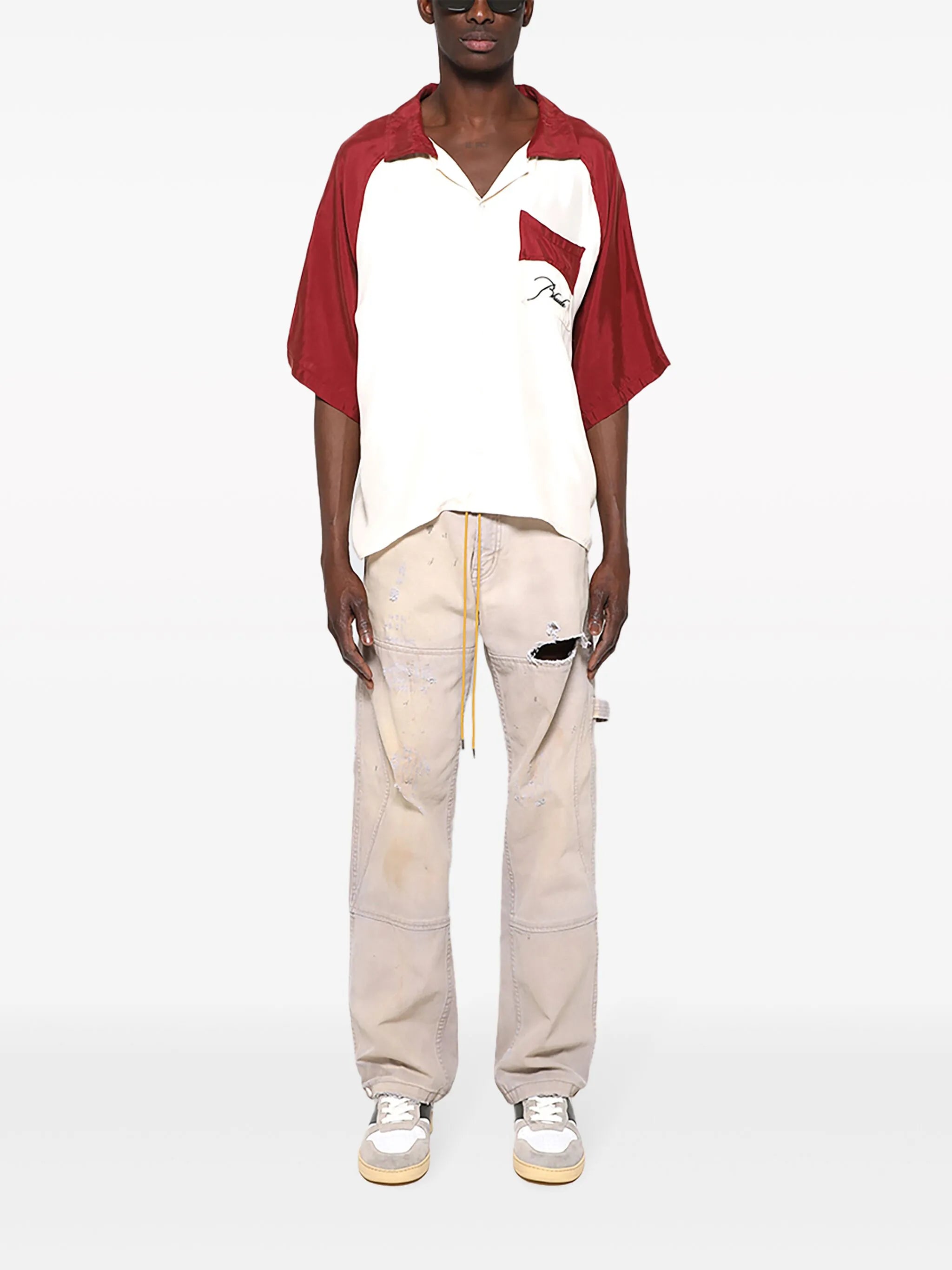 logo-embroidered cotton shirt