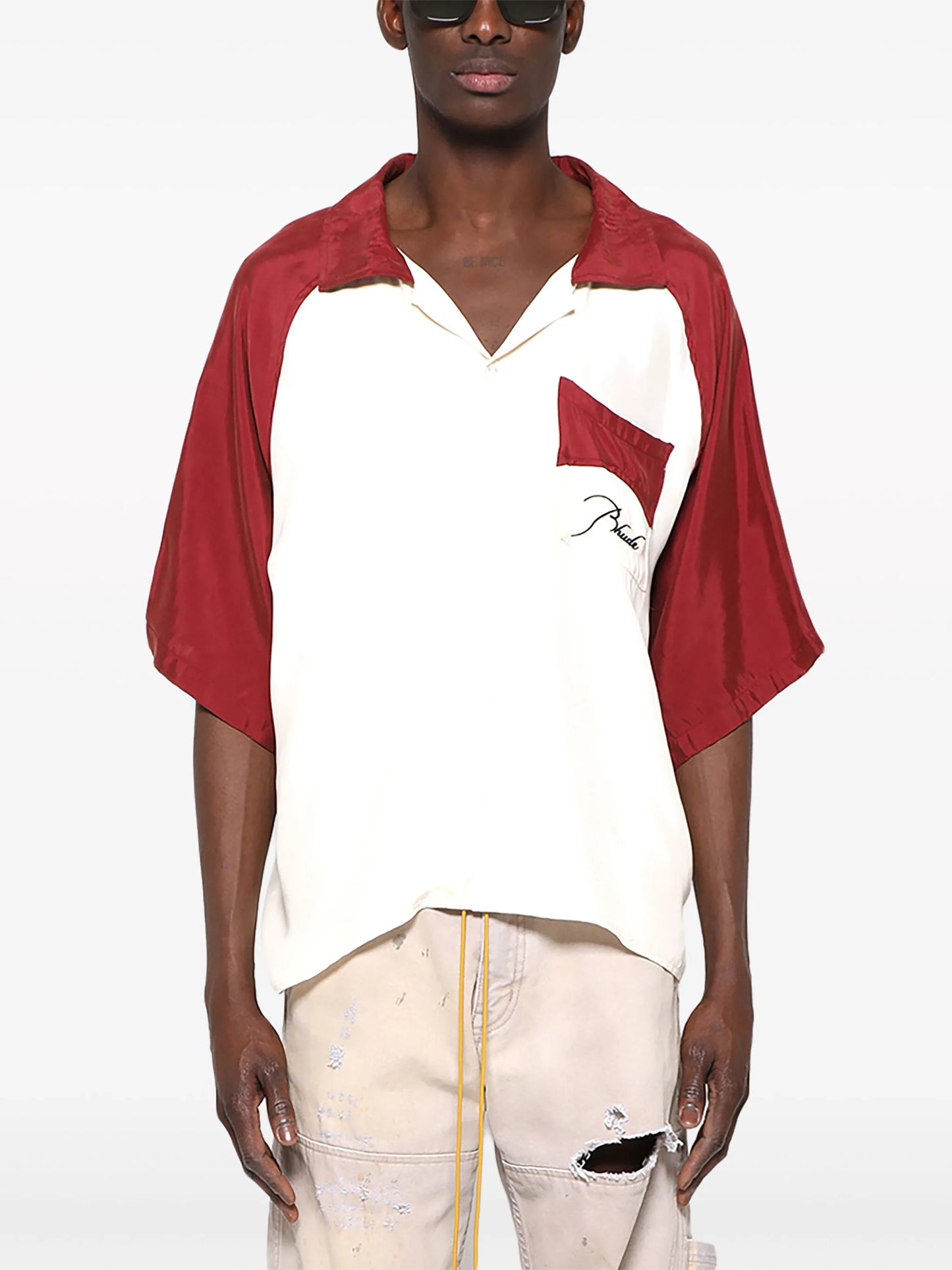 logo-embroidered cotton shirt