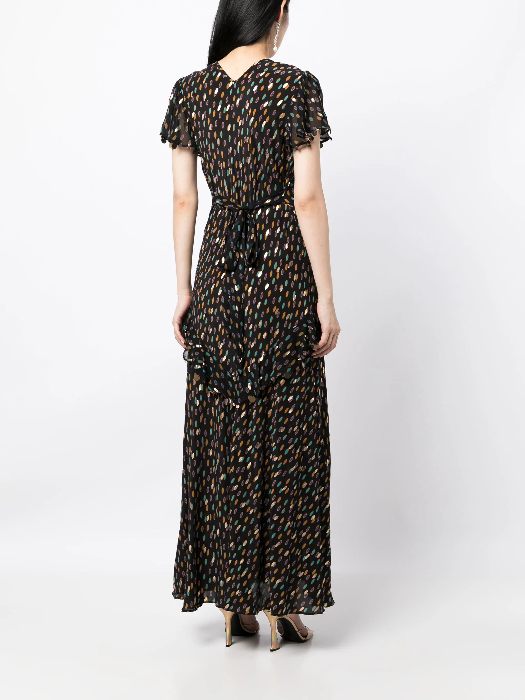 Jane abstract-print silk maxi dress