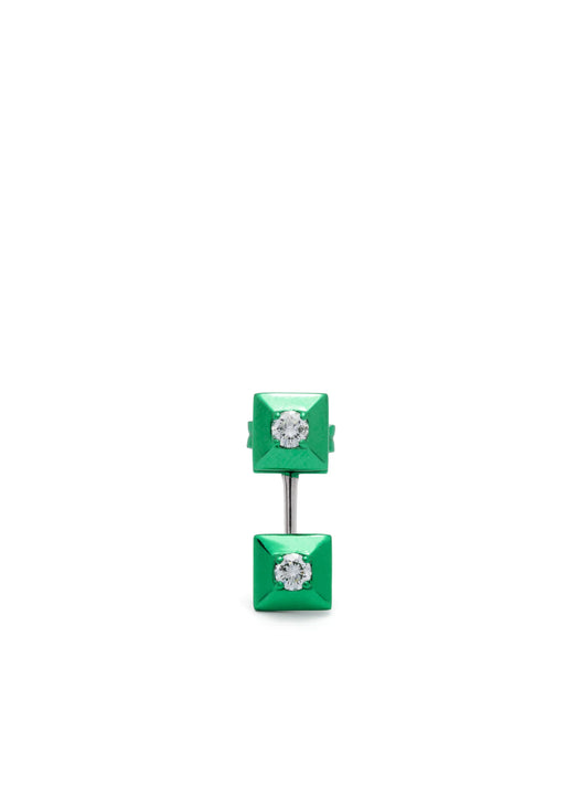 18kt white-gold Double Mini diamond earring