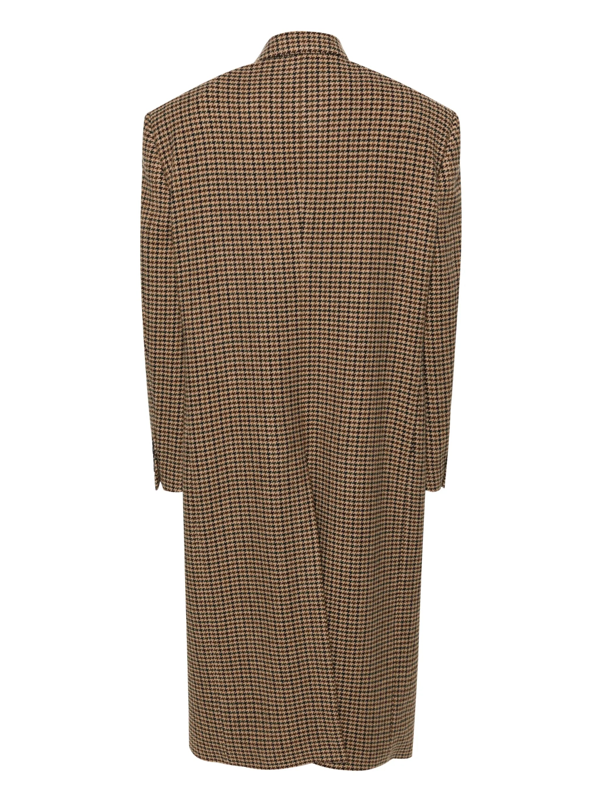houndstooth single-breasted coat