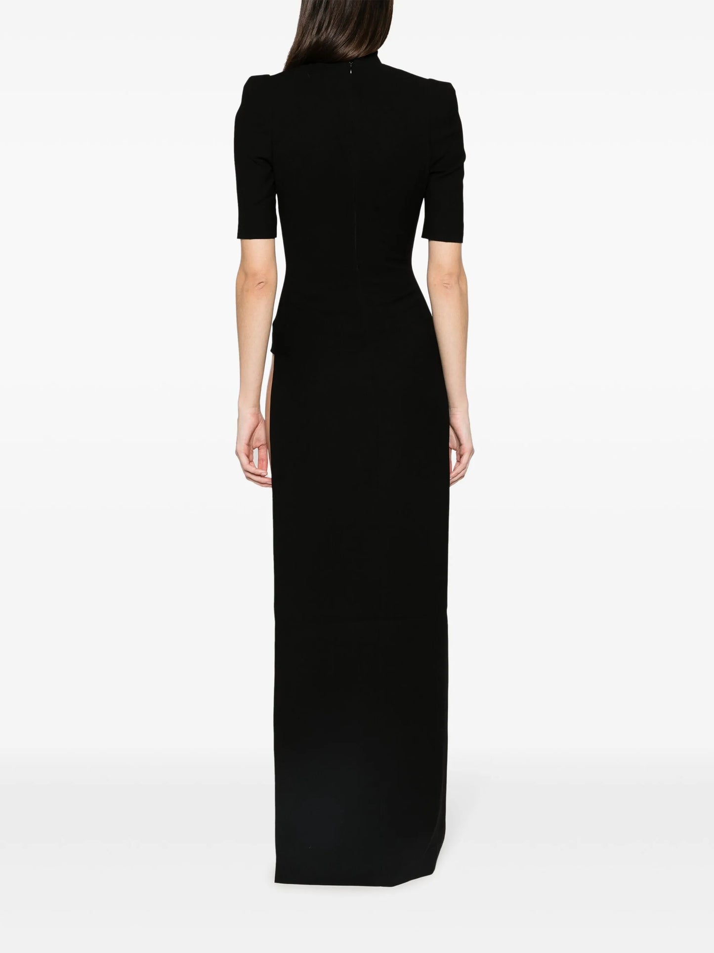 Core high-neck open-back maxi dress