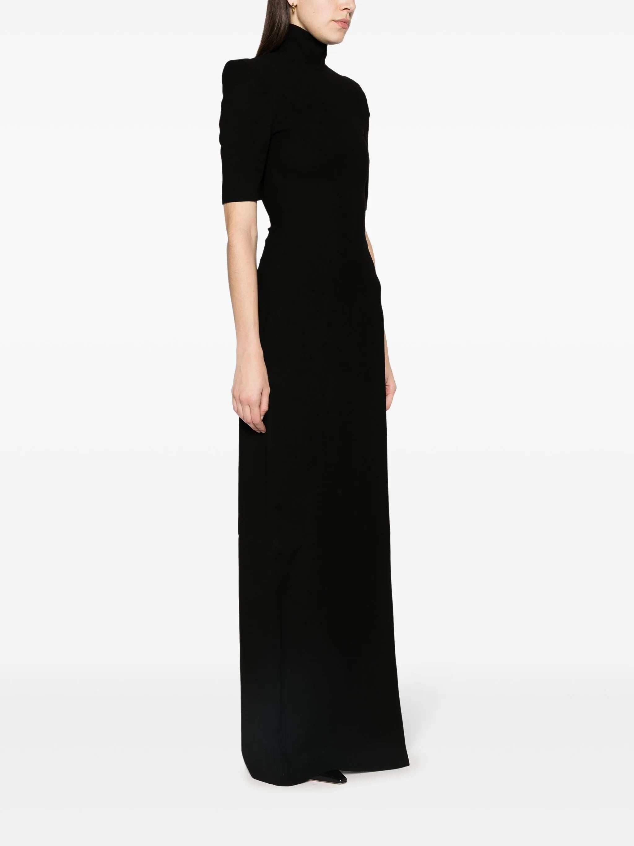 Core high-neck open-back maxi dress