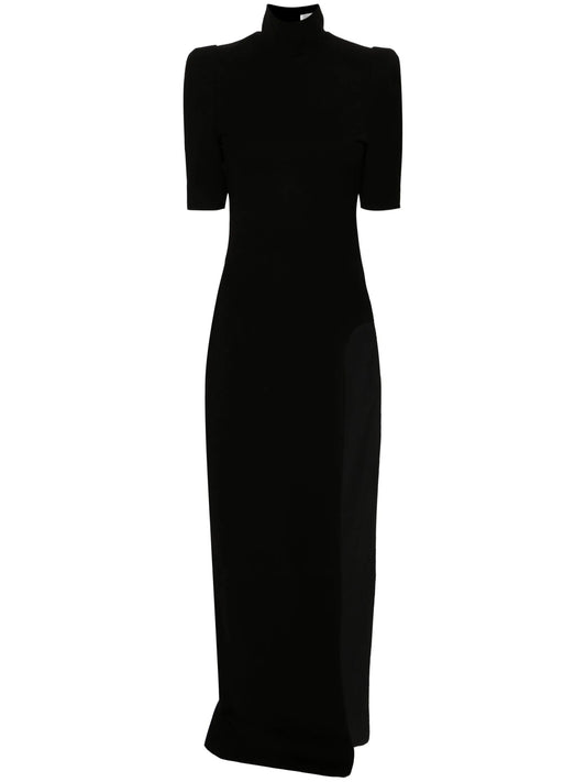 Core high-neck open-back maxi dress