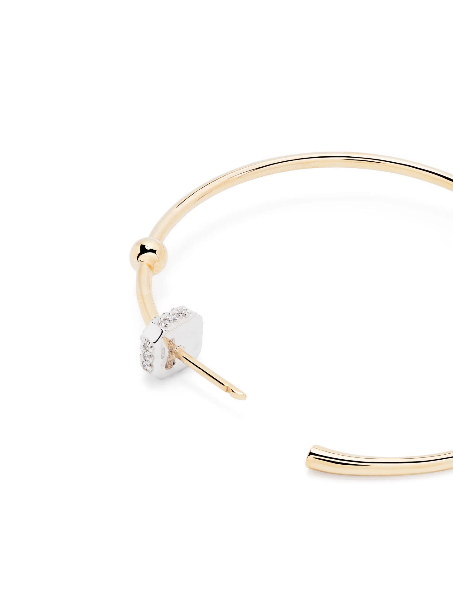 18kt yellow gold Ninety diamond hoop earrings