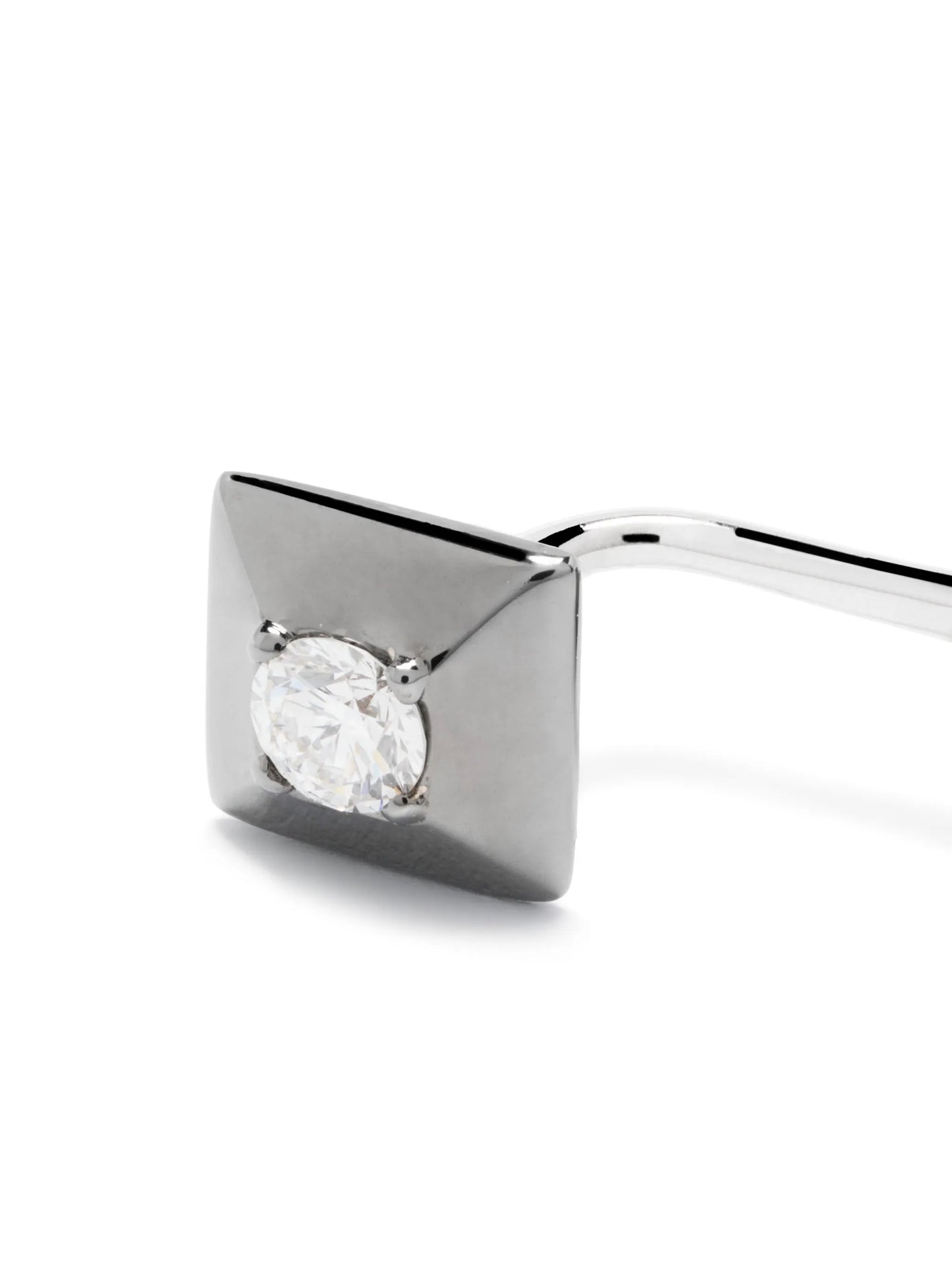 18kt white-gold Mini Double diamond earring
