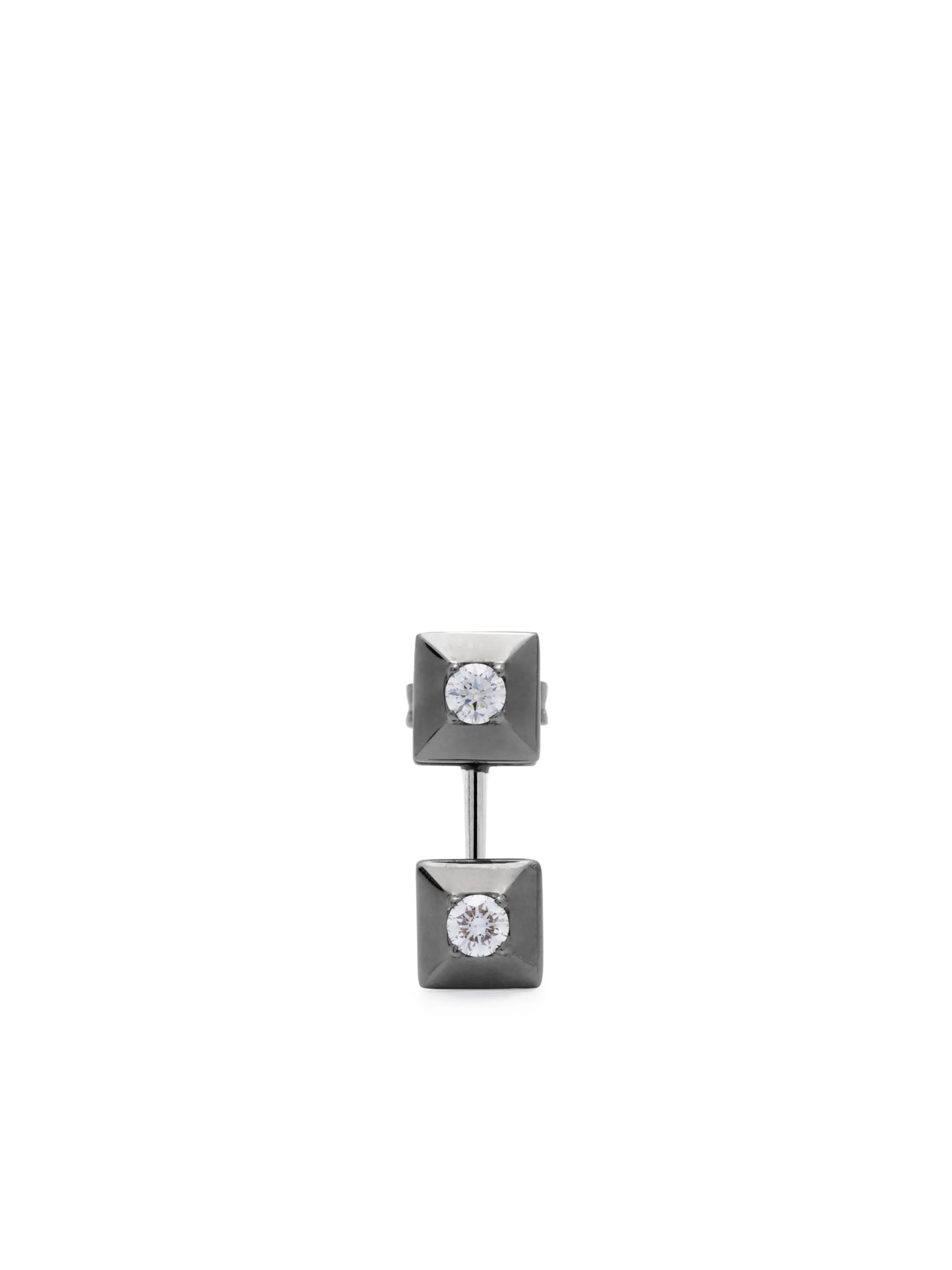 18kt white-gold Mini Double diamond earring