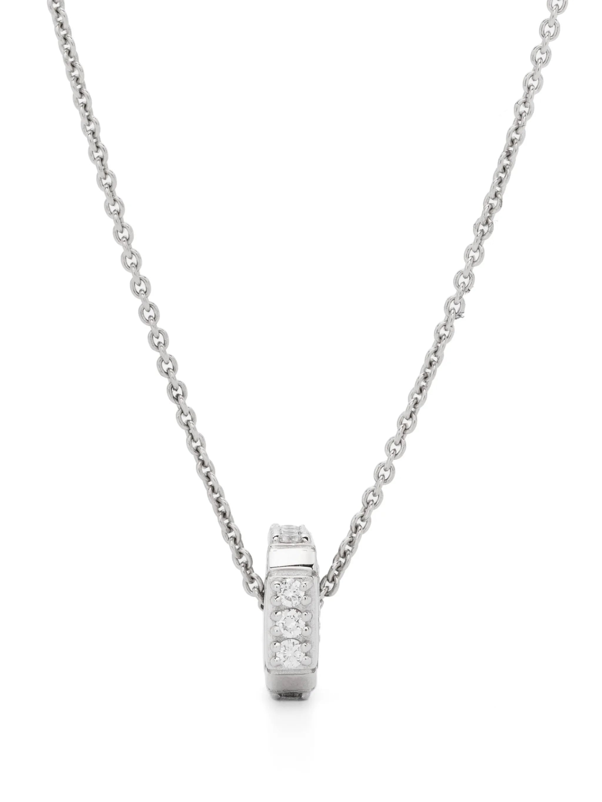 18kt white-gold Dado diamond necklace