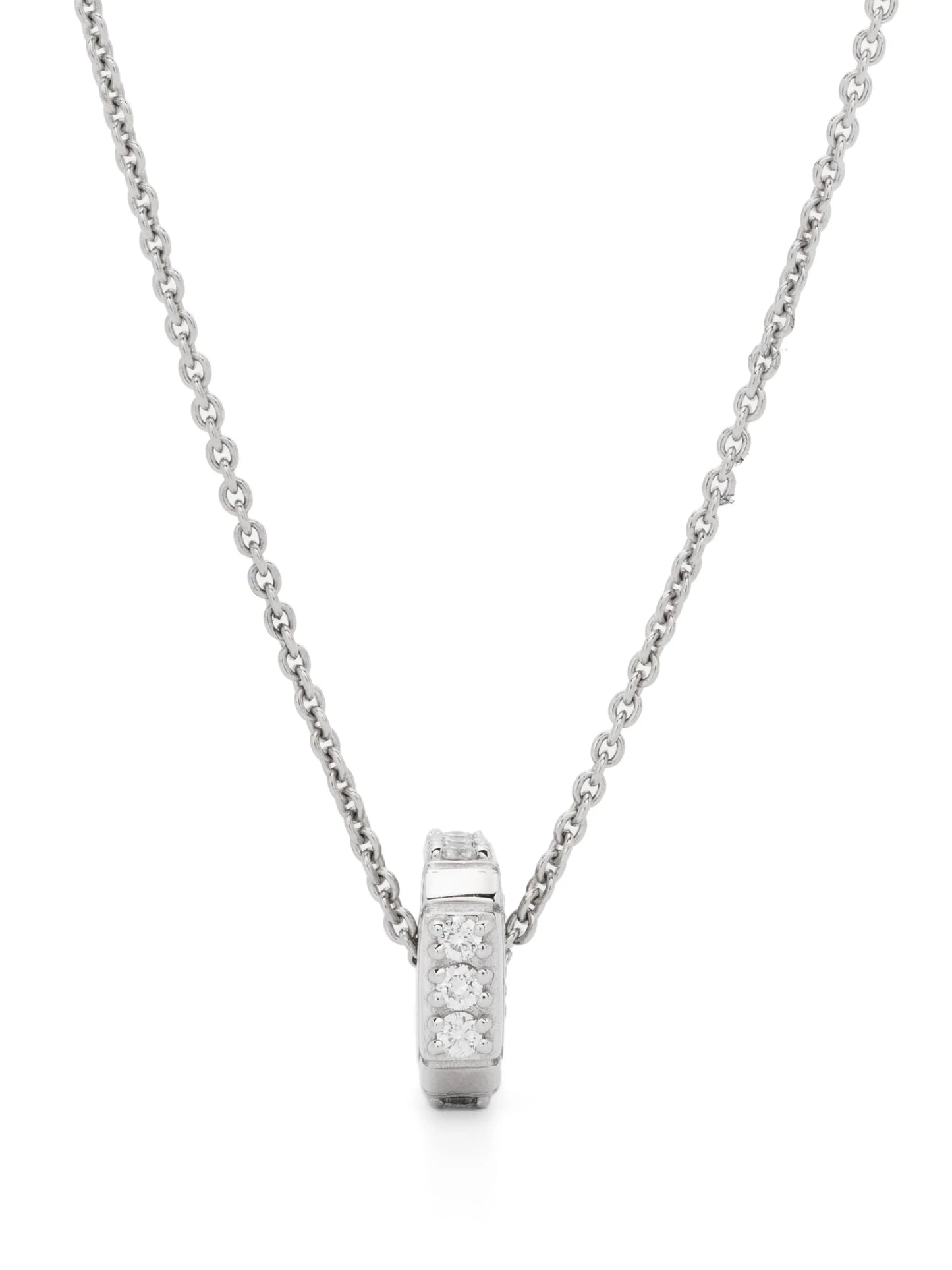 18kt white-gold Dado diamond necklace
