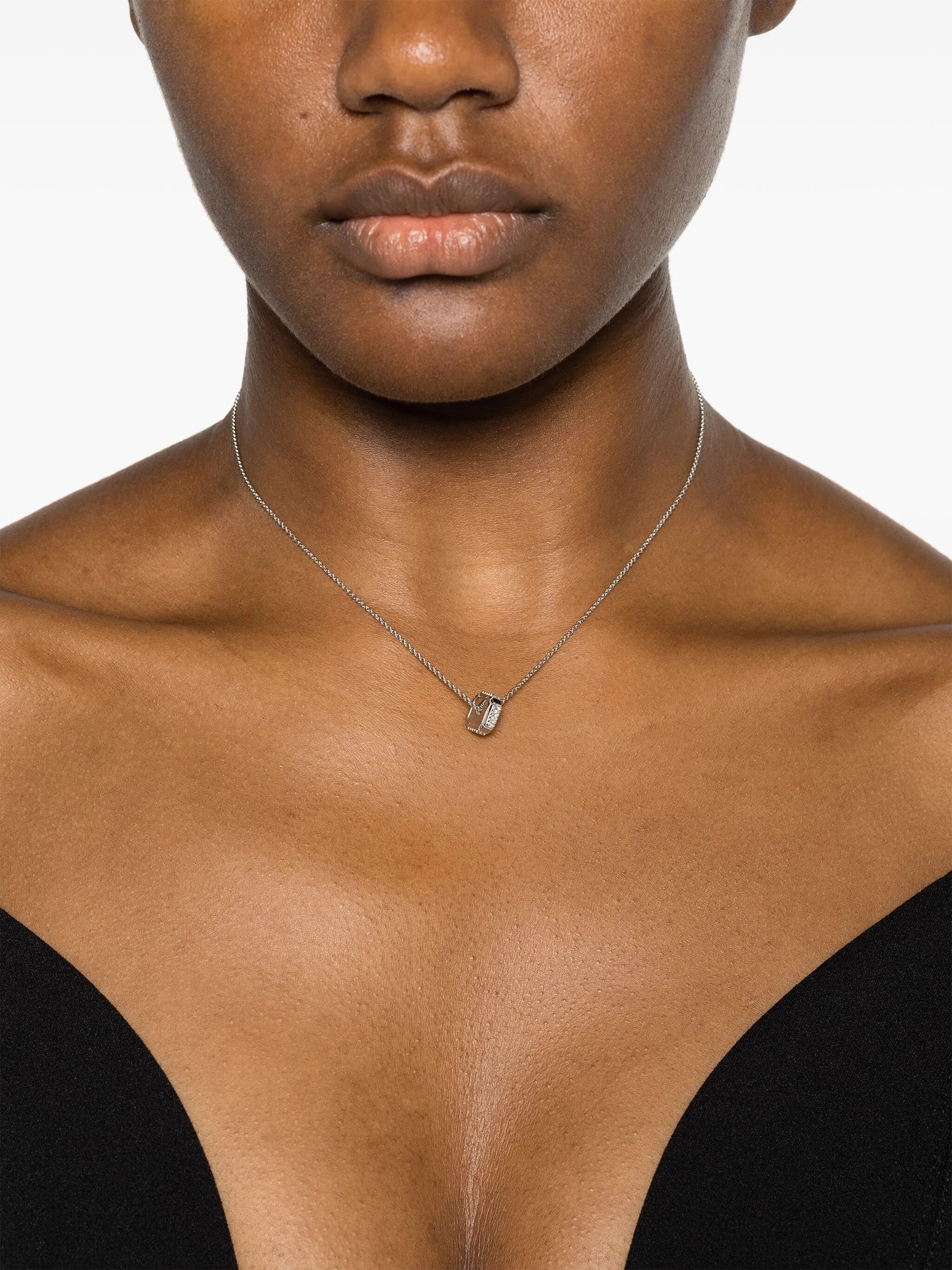 18kt white-gold Dado diamond necklace