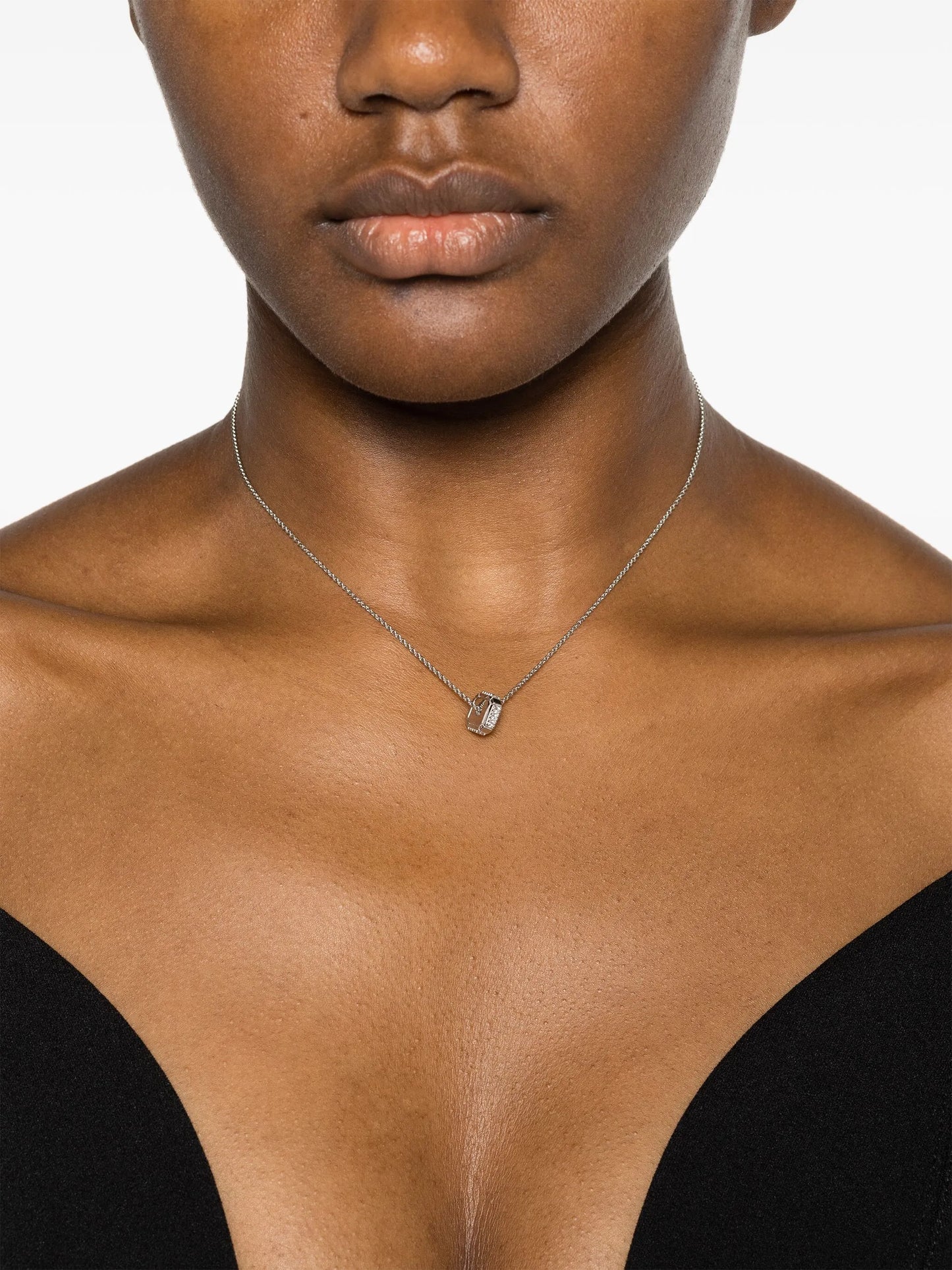 18kt white-gold Dado diamond necklace