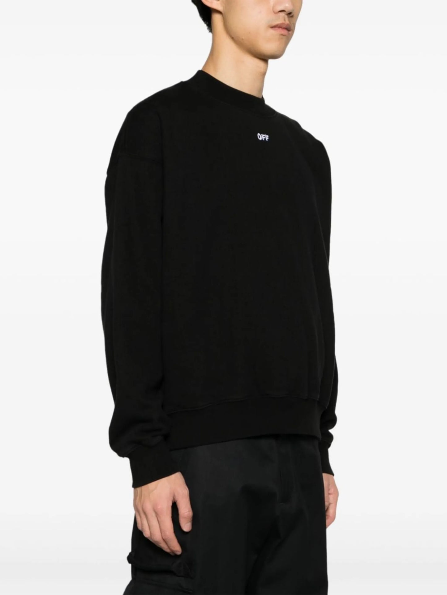 Arrows-embroidered cotton sweatshirt
