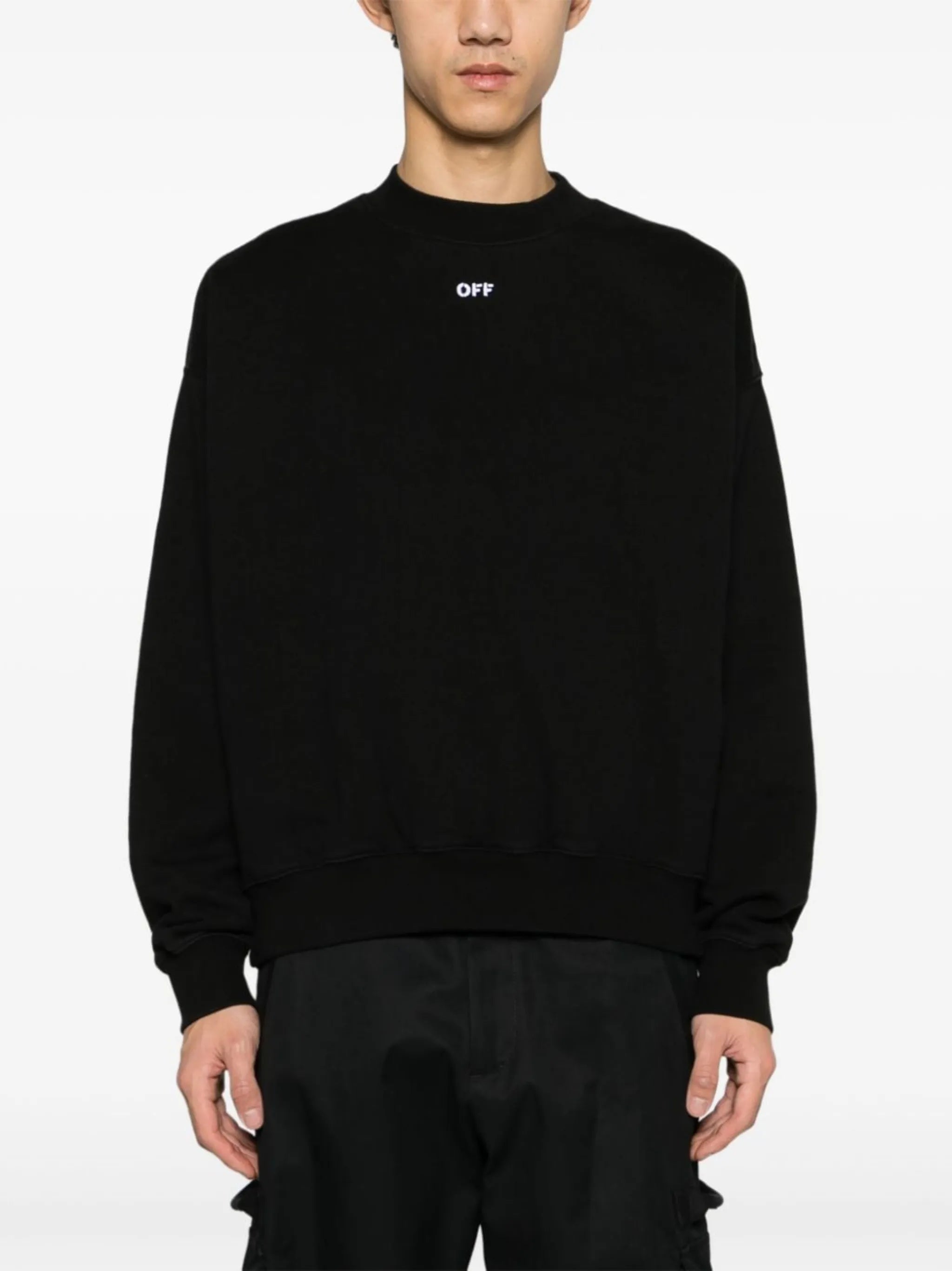 Arrows-embroidered cotton sweatshirt