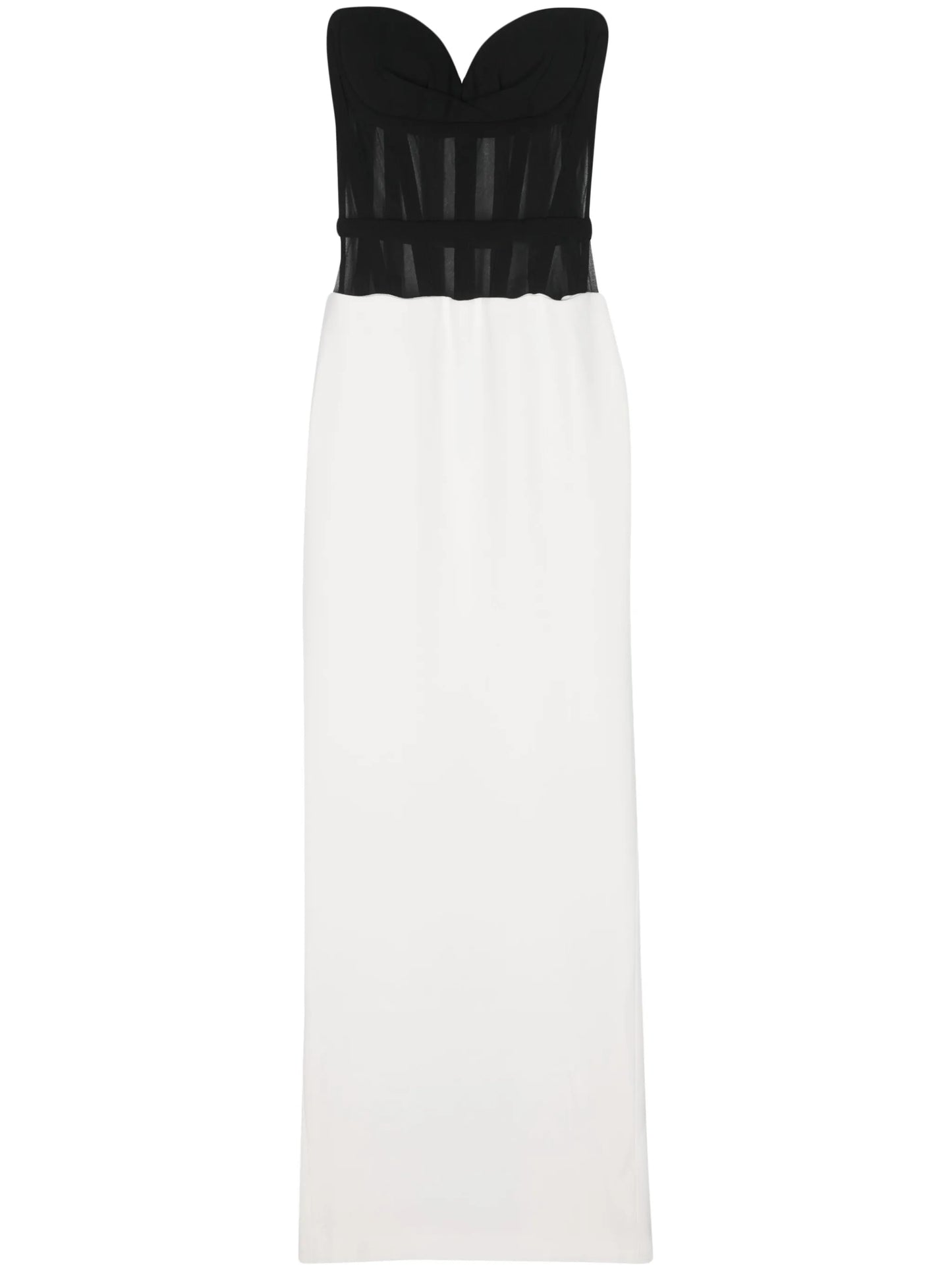bustier column maxi dress