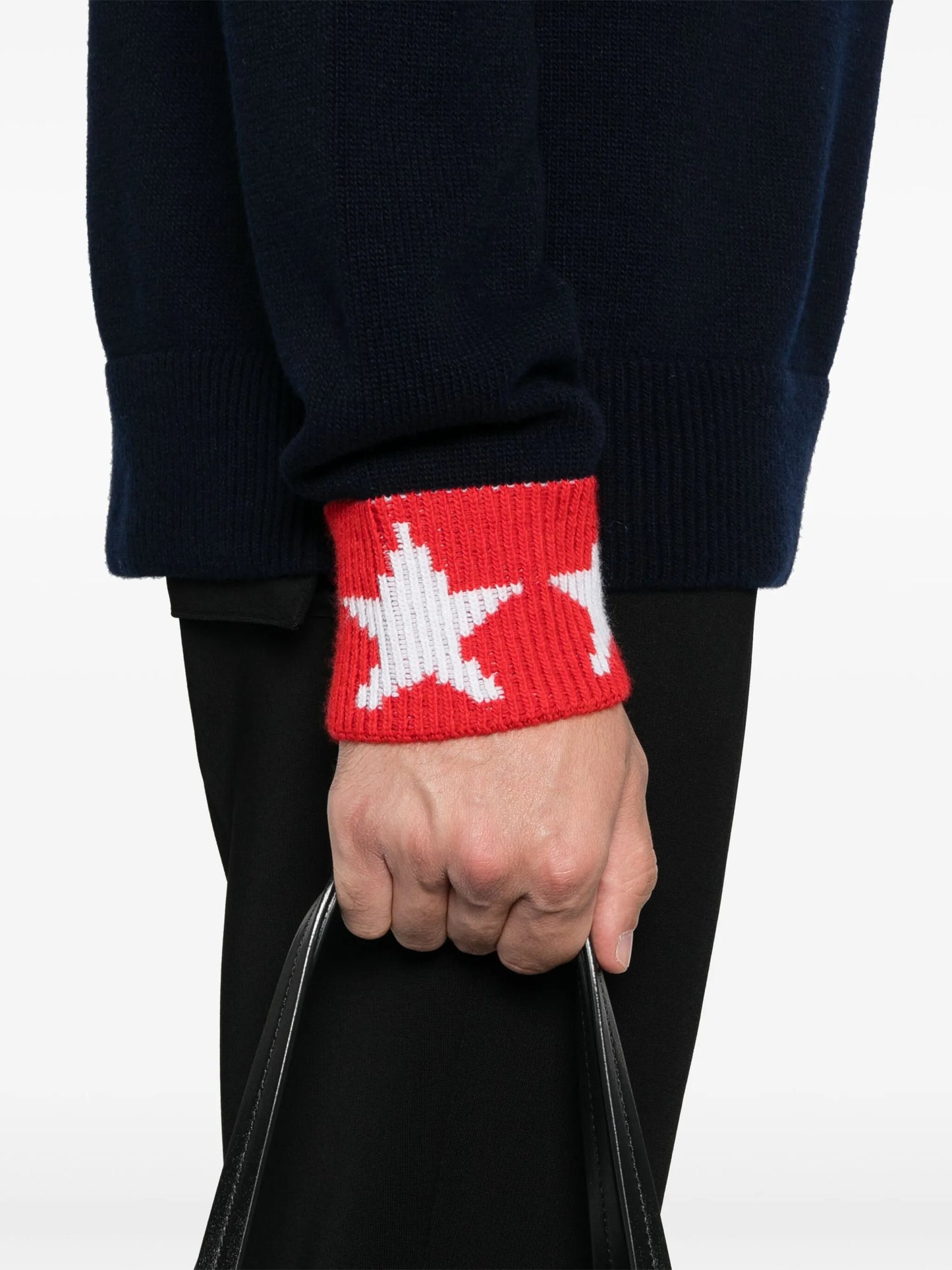 logo-intarsia sweater