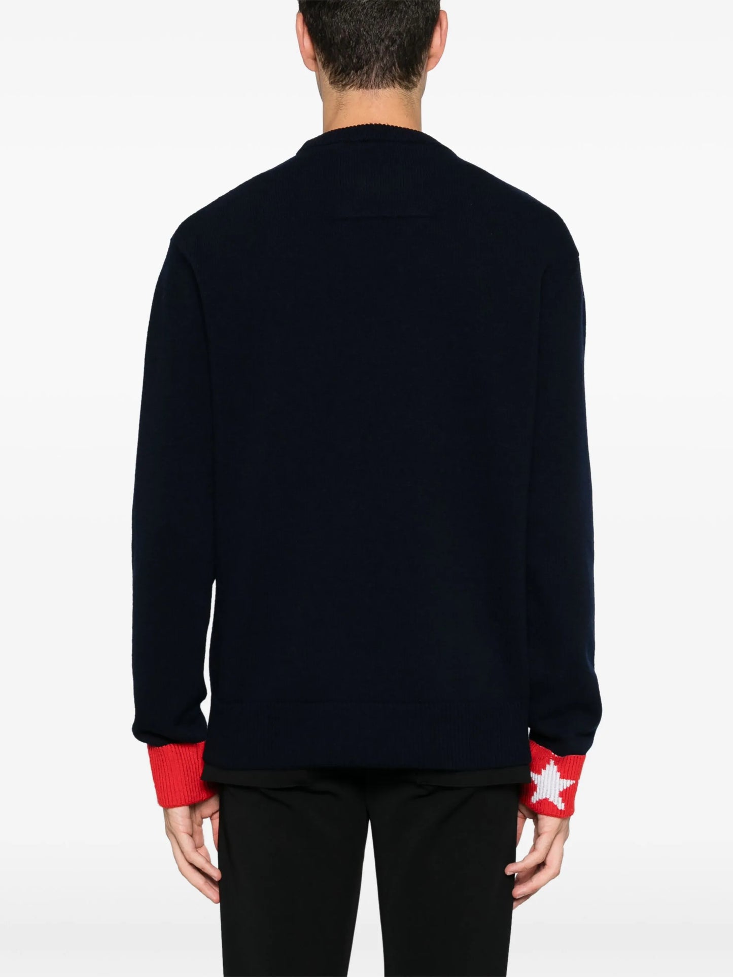 logo-intarsia sweater
