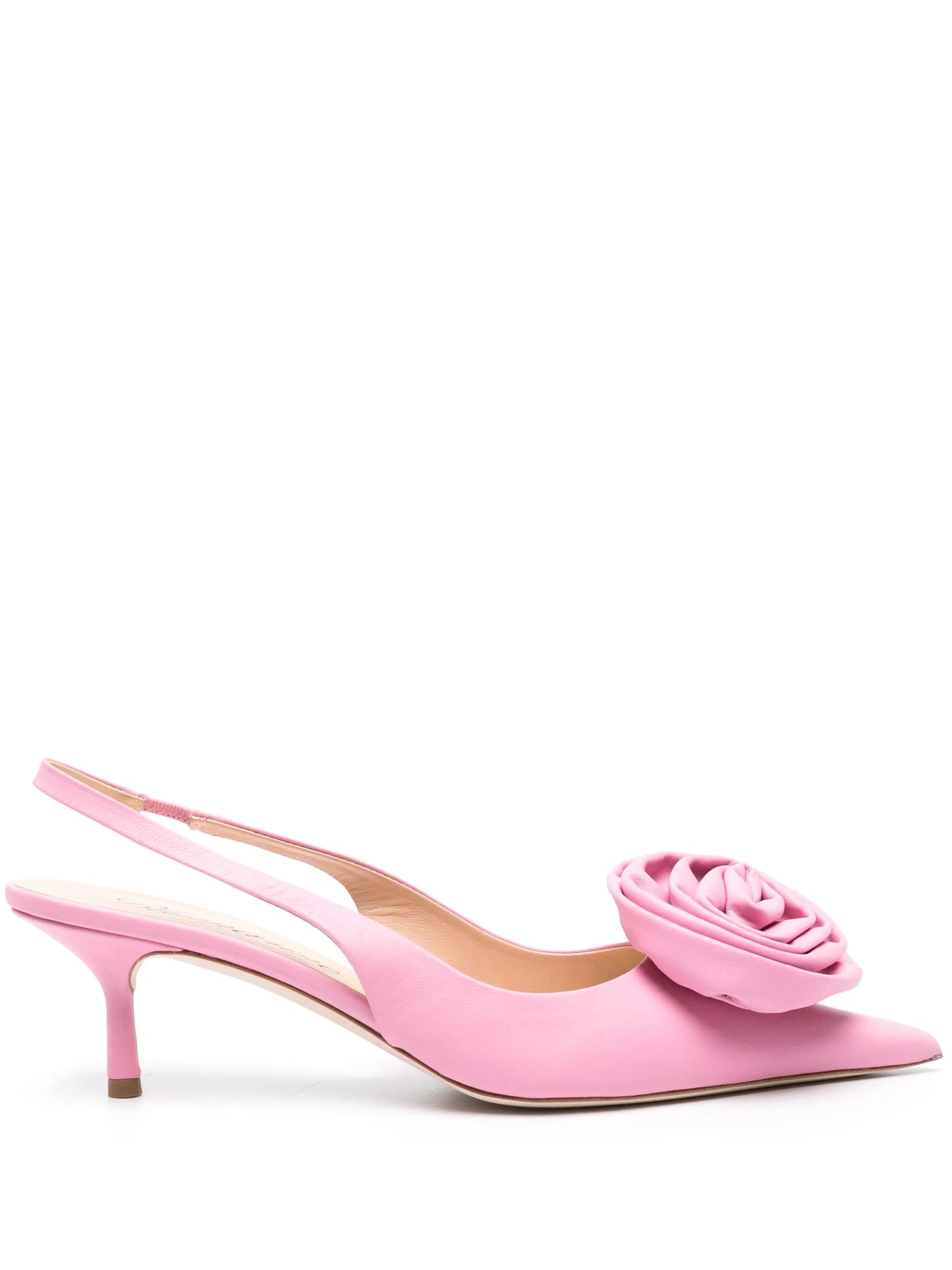 55mm rose-appliqué pumps