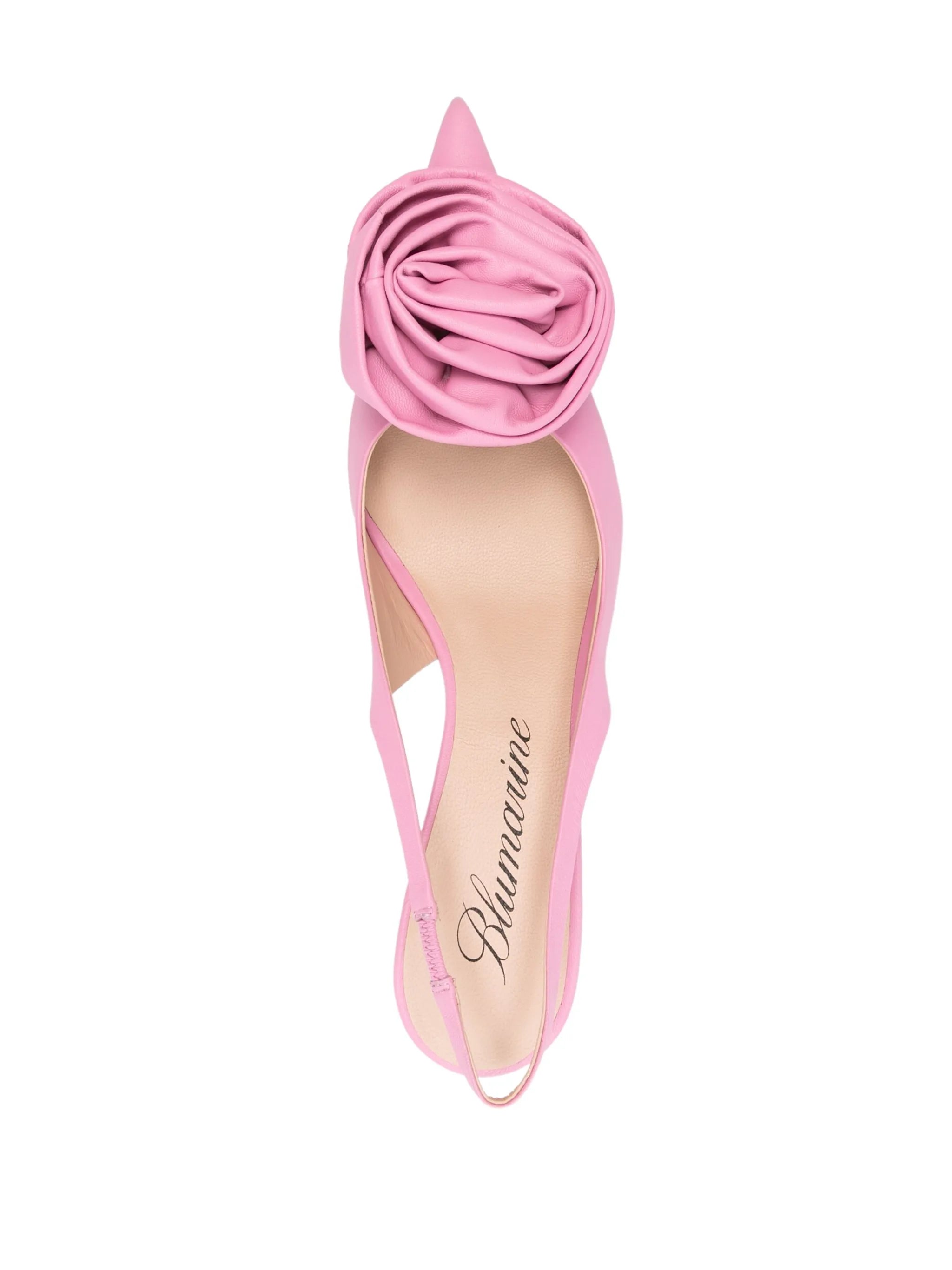 55mm rose-appliqué pumps