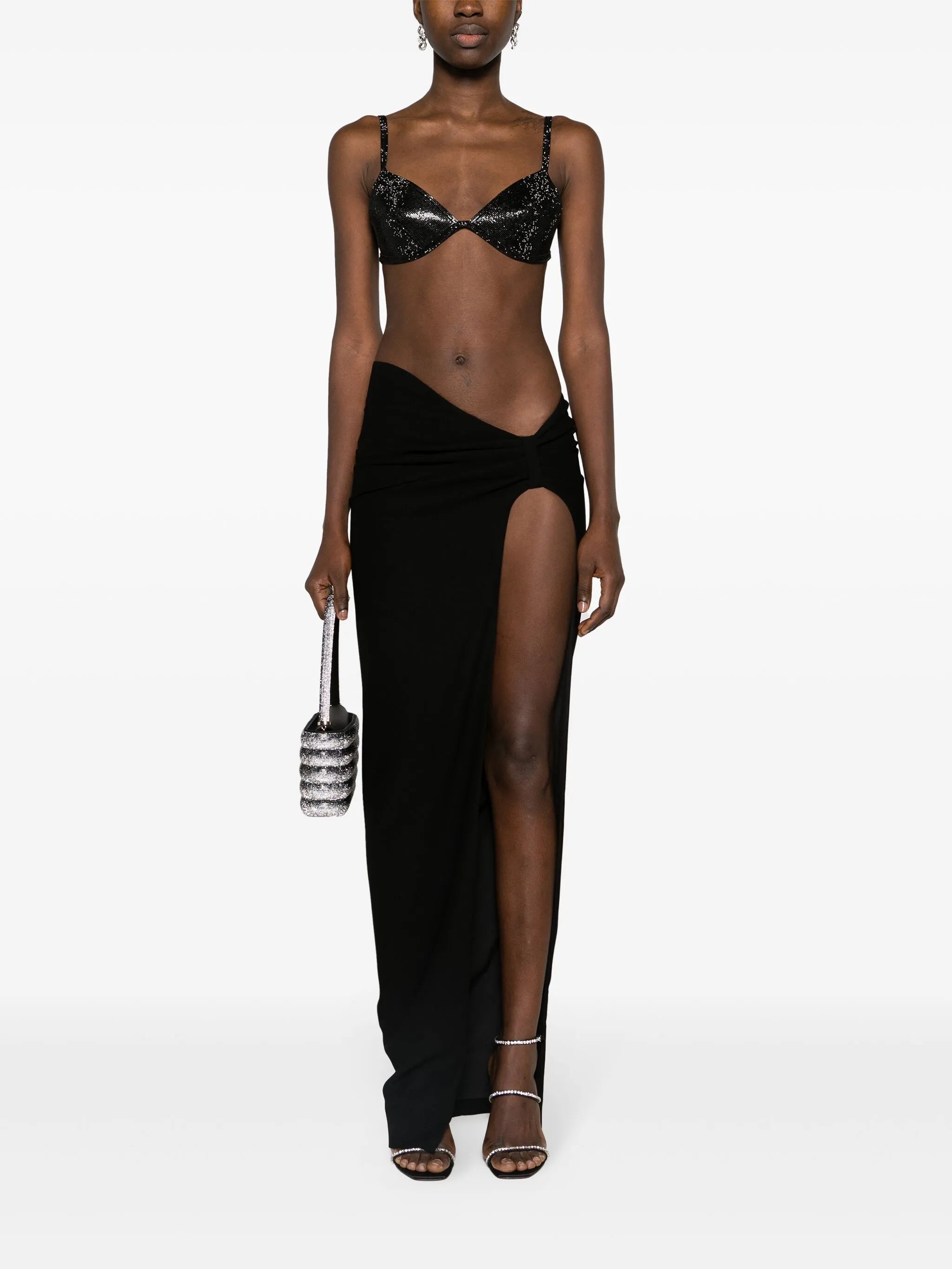 asymmetric side-slit skirt