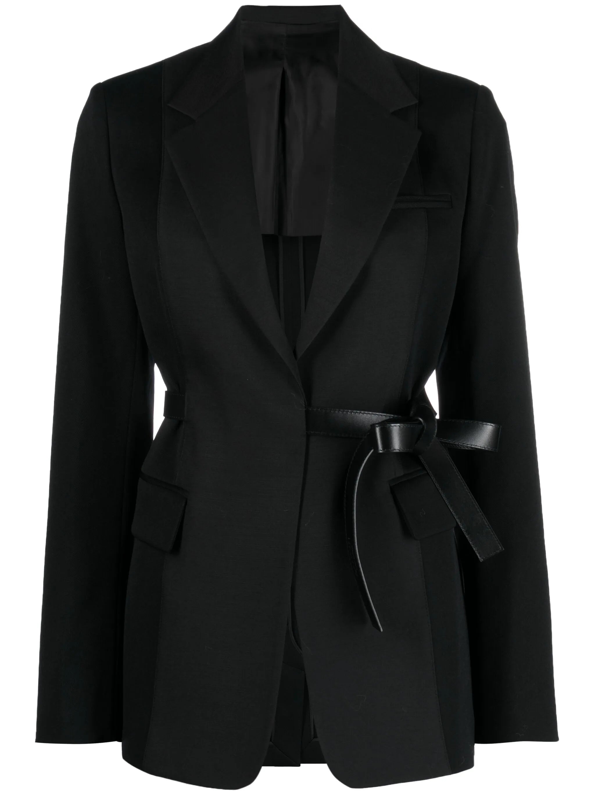 belted tailored blazer