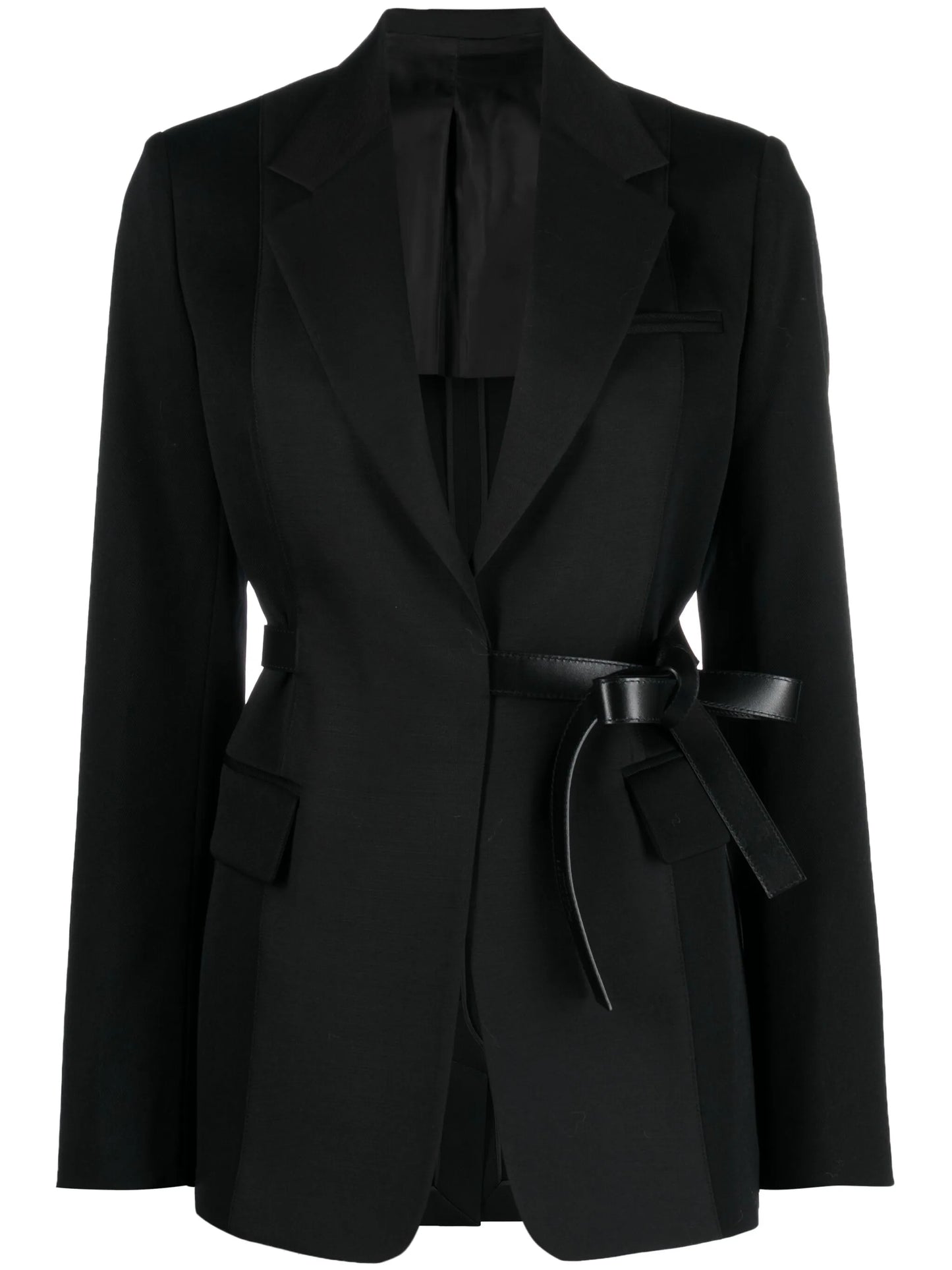 belted tailored blazer