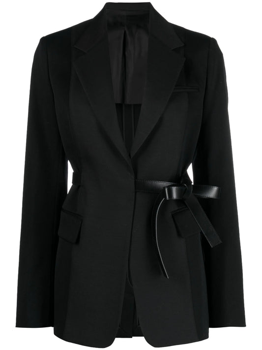belted tailored blazer