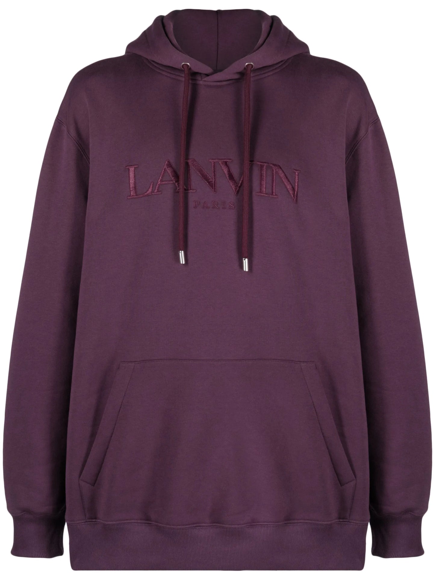logo-embroidery cotton hoodie