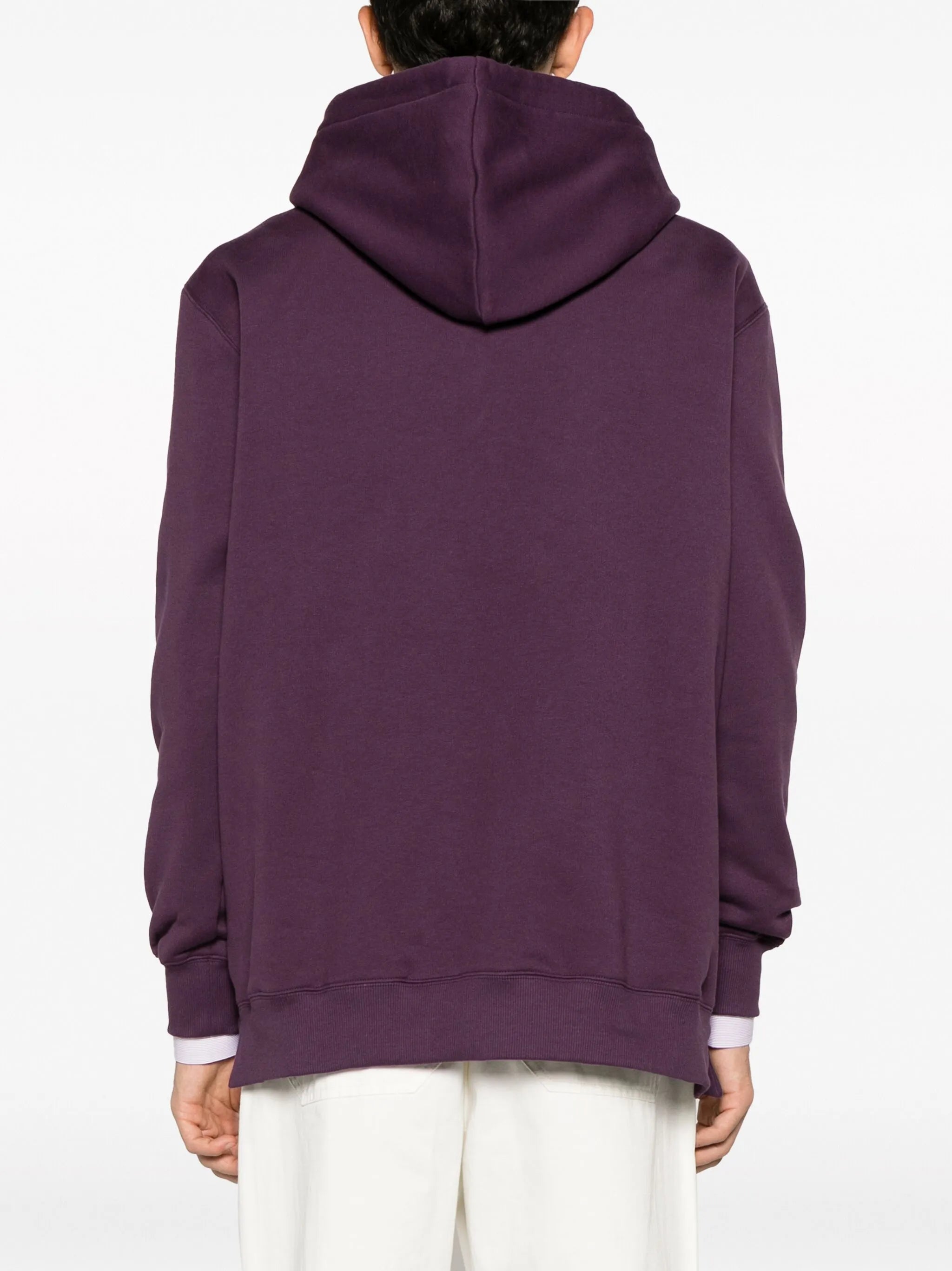 logo-embroidery cotton hoodie
