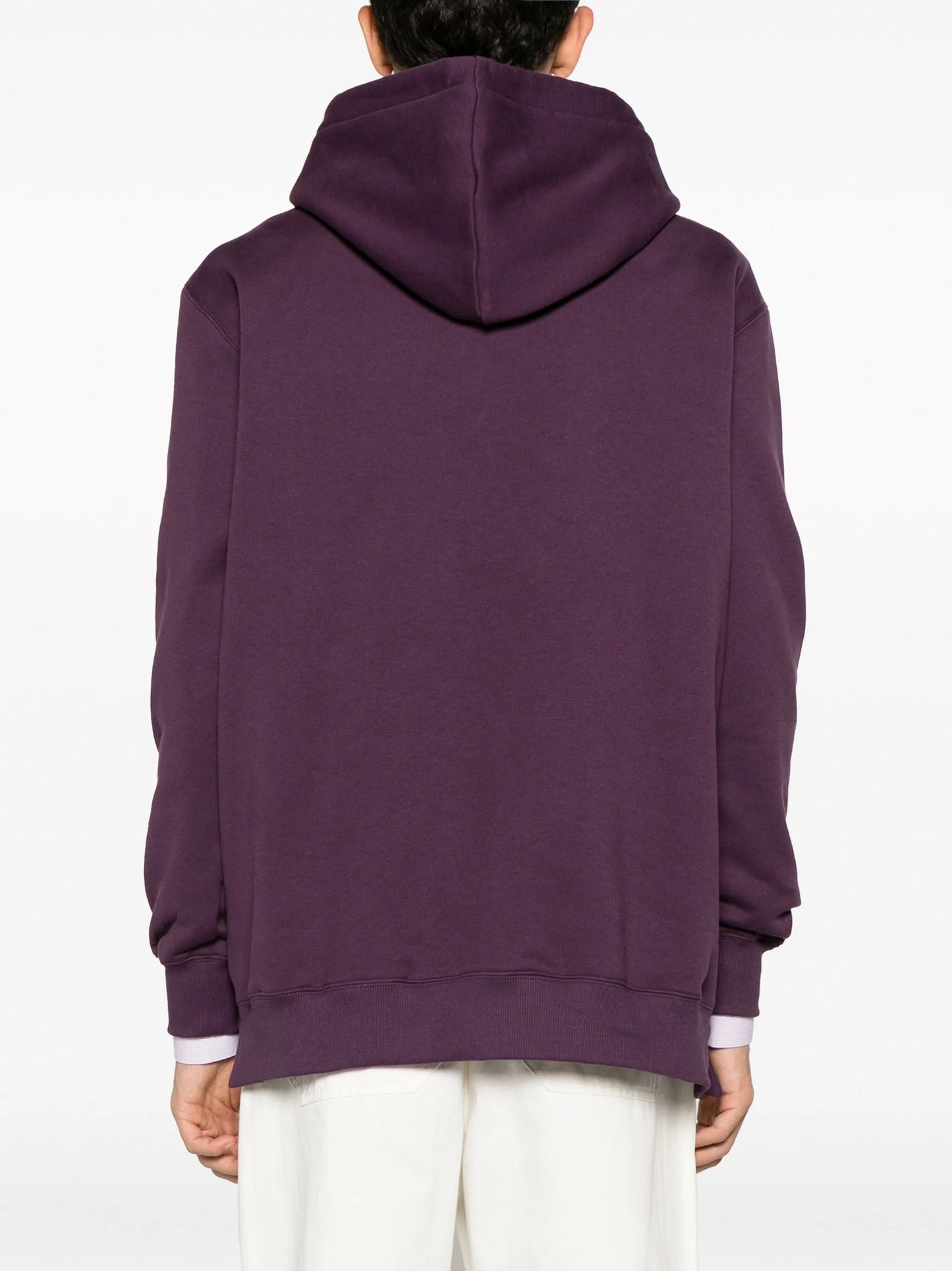 logo-embroidery cotton hoodie
