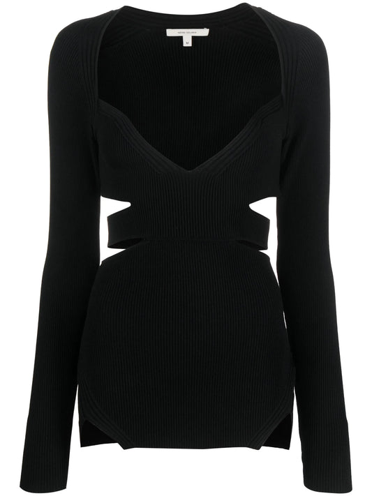 cut-out knitted top