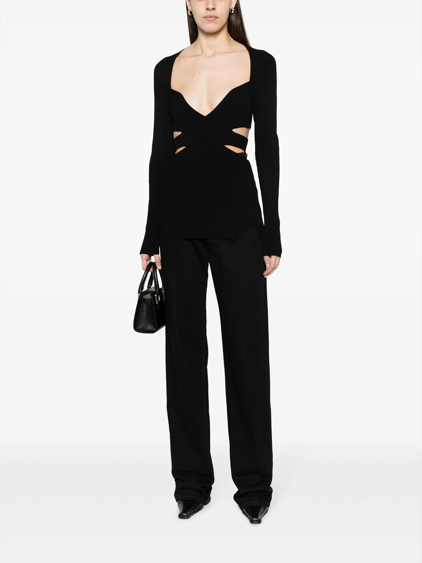 cut-out knitted top