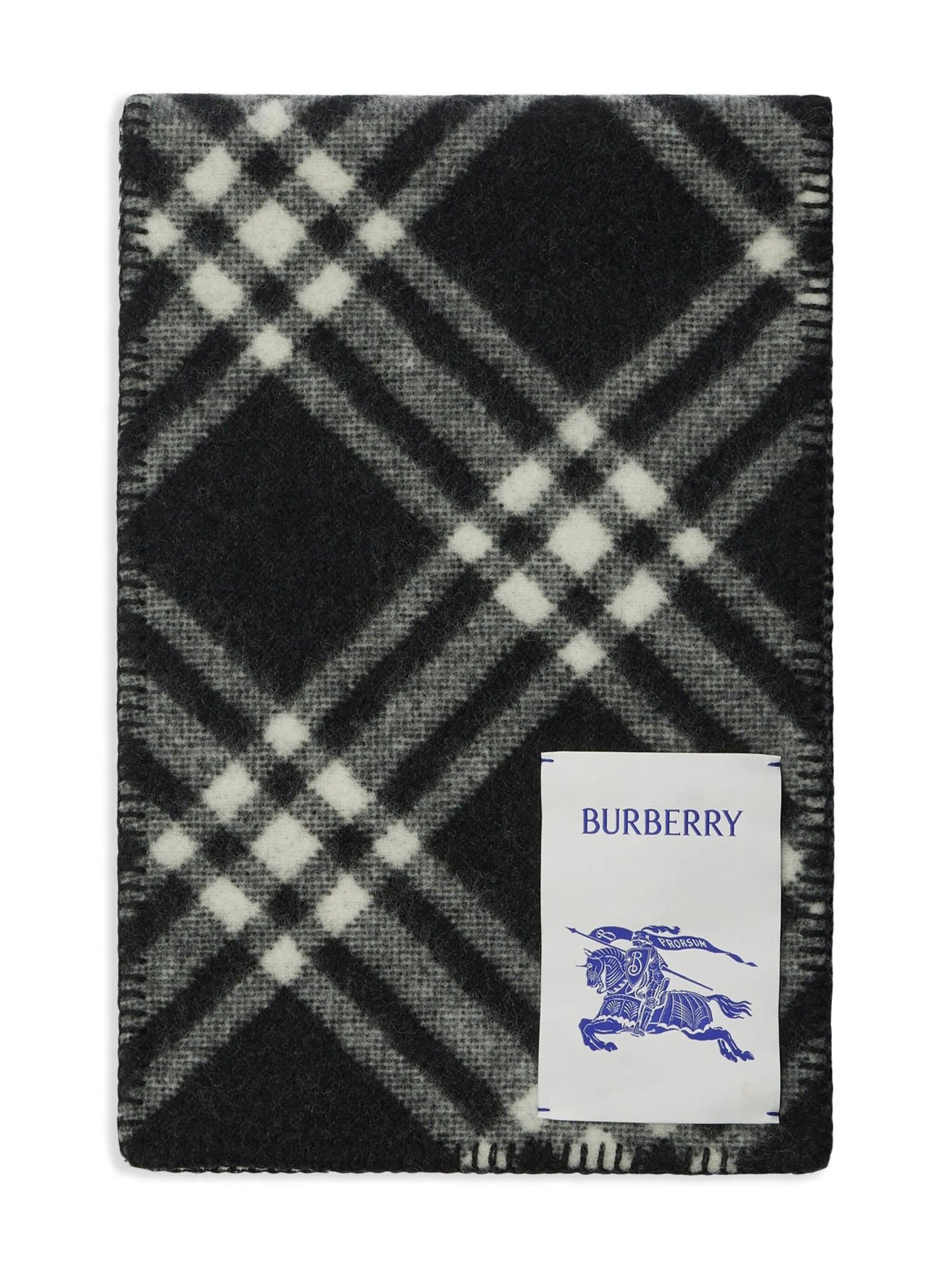Check wool scarf