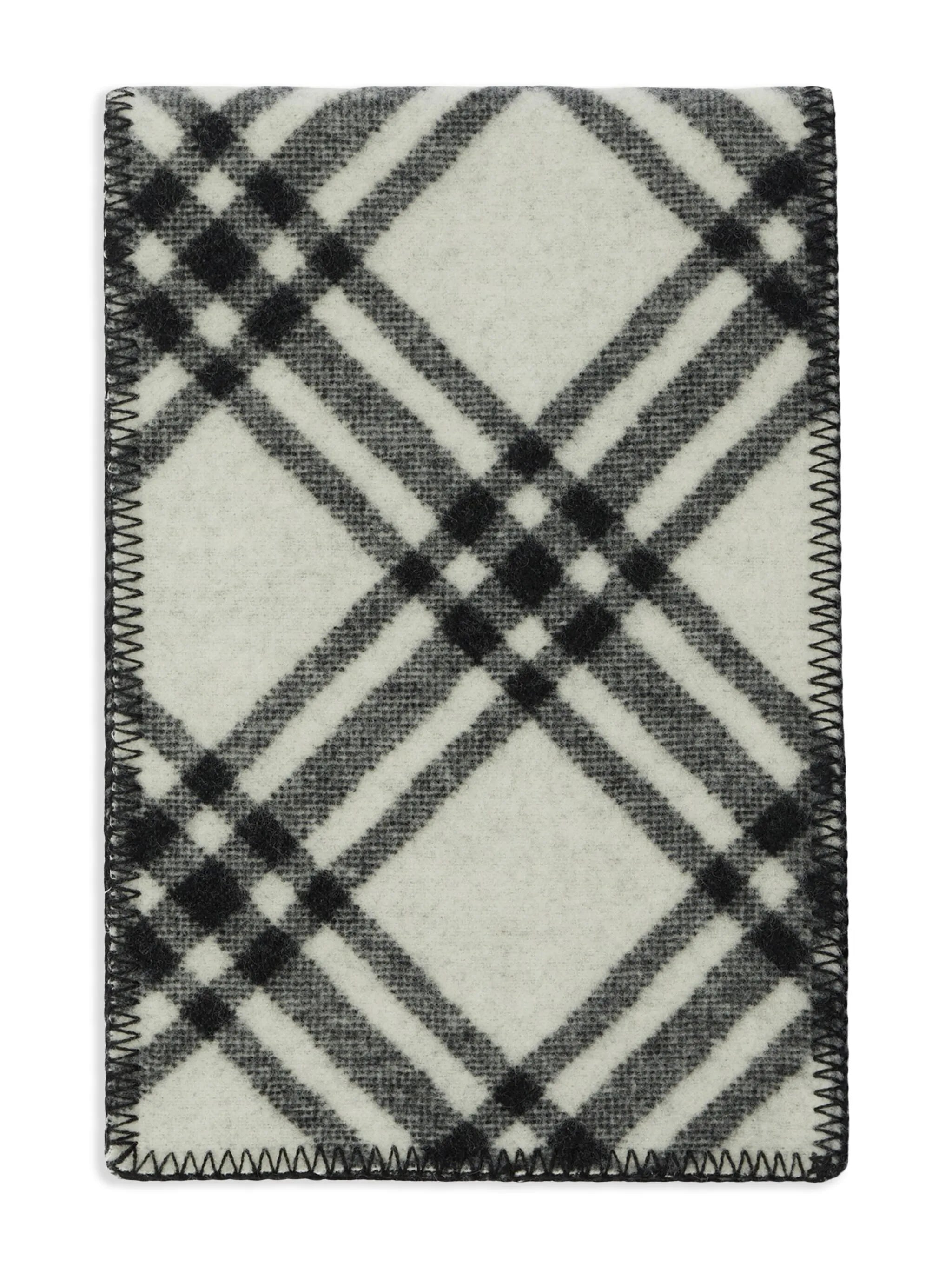 Check wool scarf