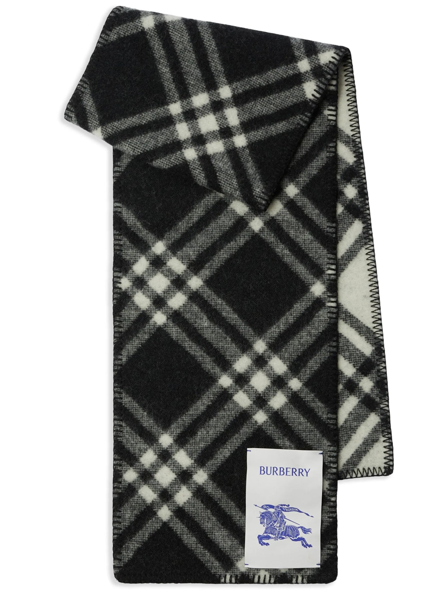 Check wool scarf