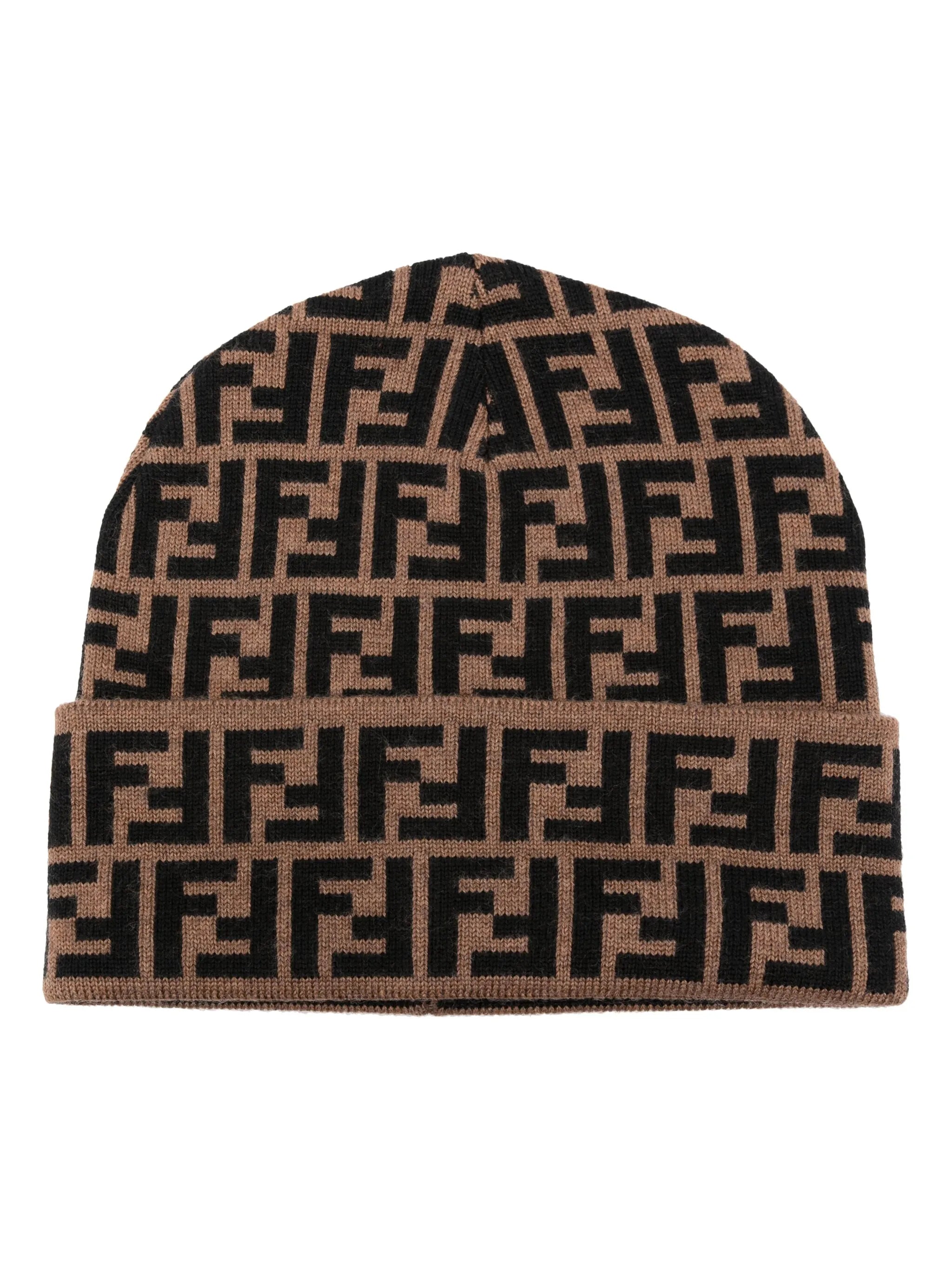 FF-pattern intarsia-knit beanie