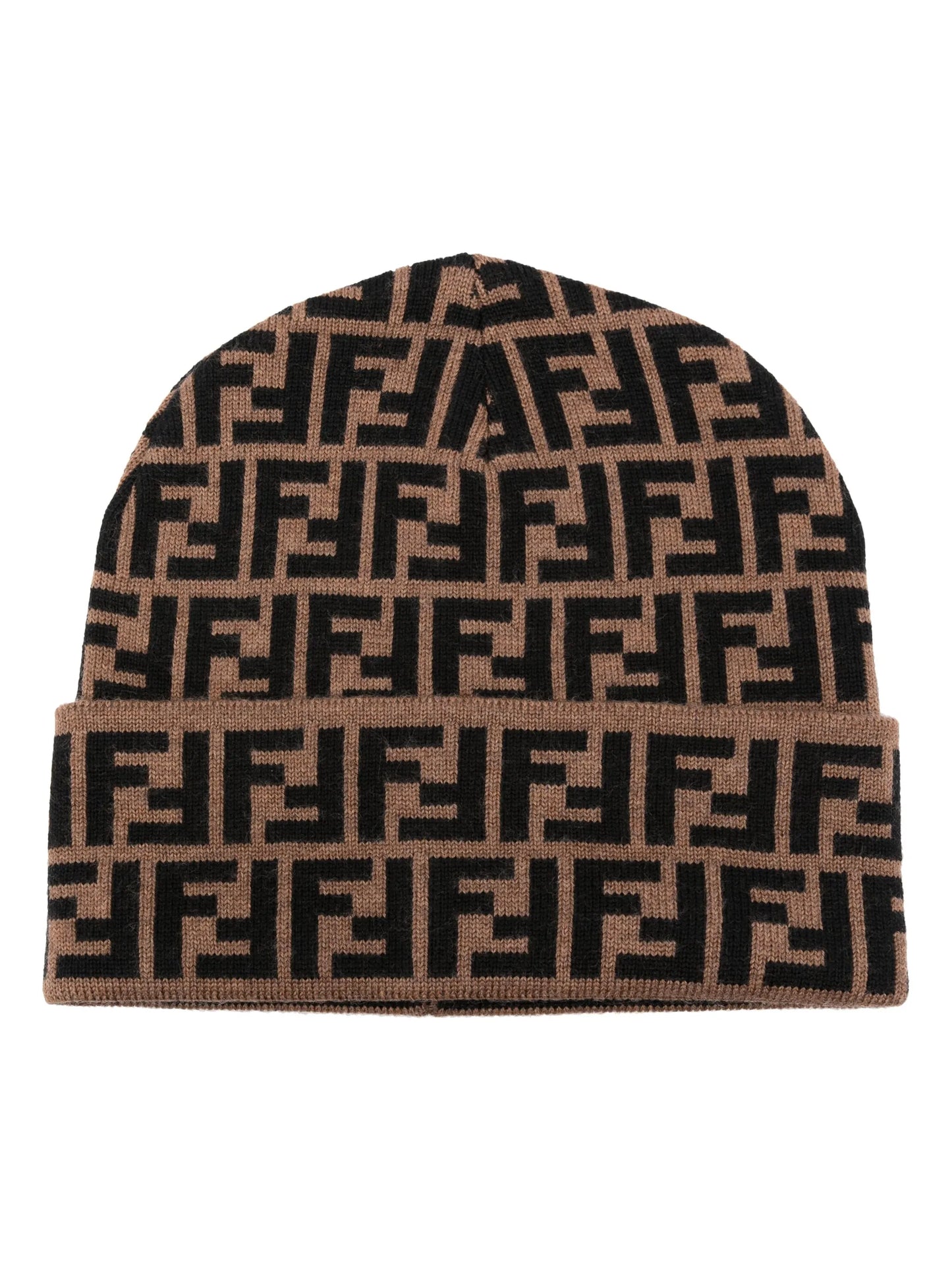 FF-pattern intarsia-knit beanie