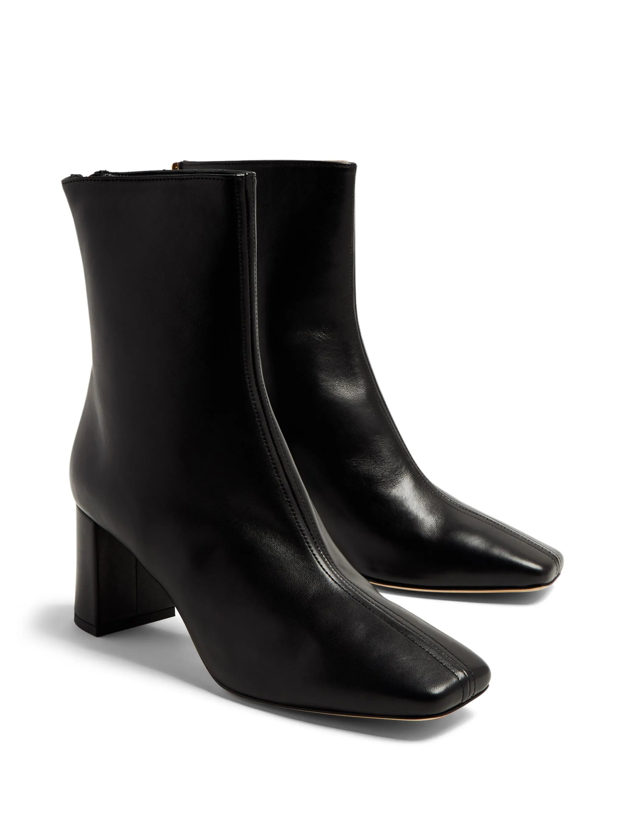Cube 70mm leather ankle boots