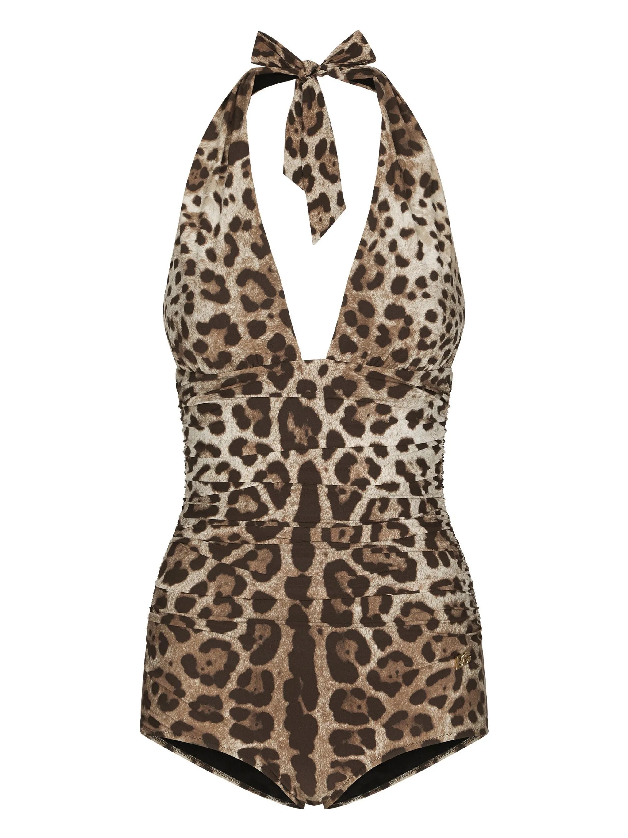 leopard-print swimsuit