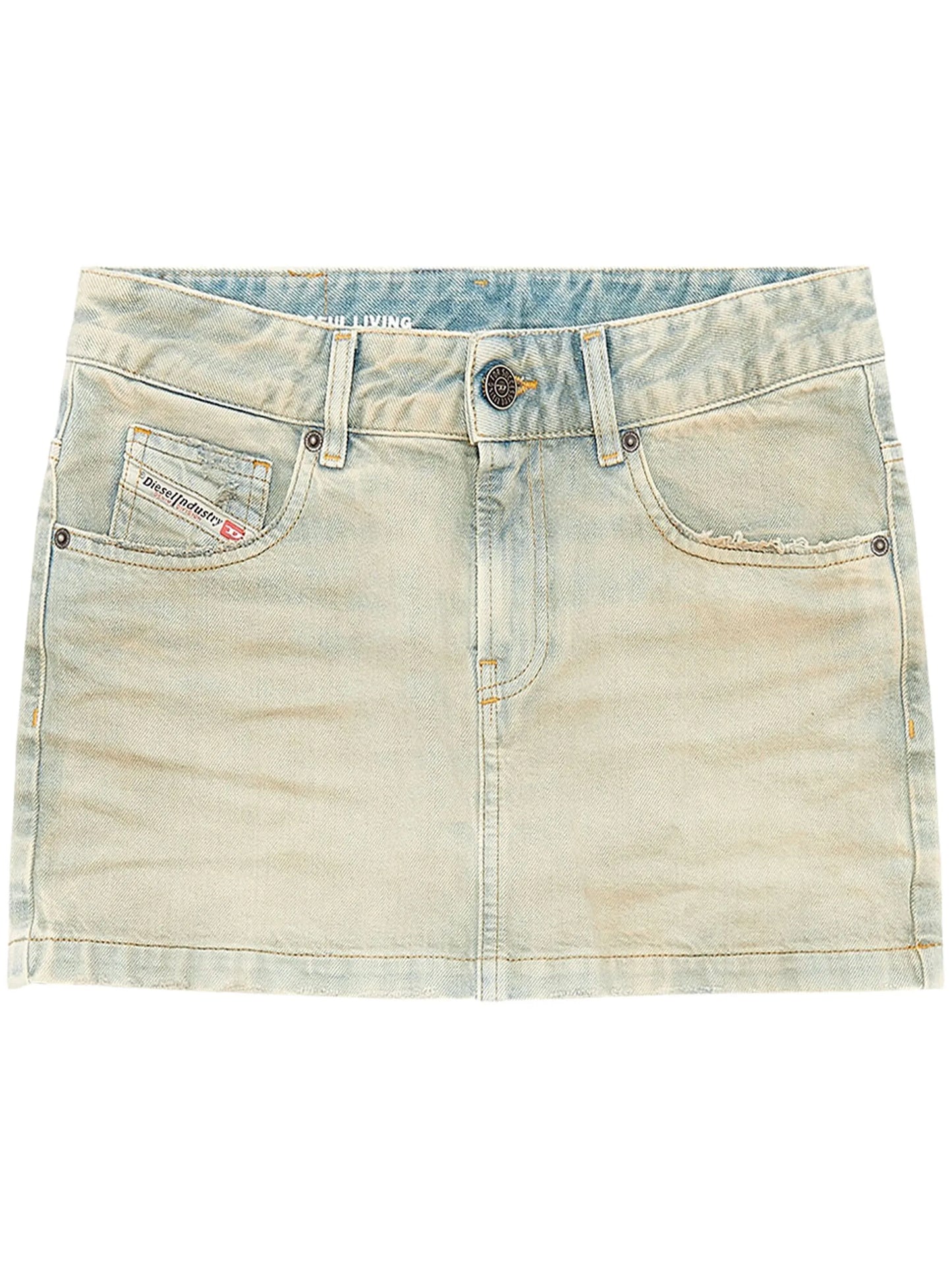 De-Ron low-rise denim miniskirt