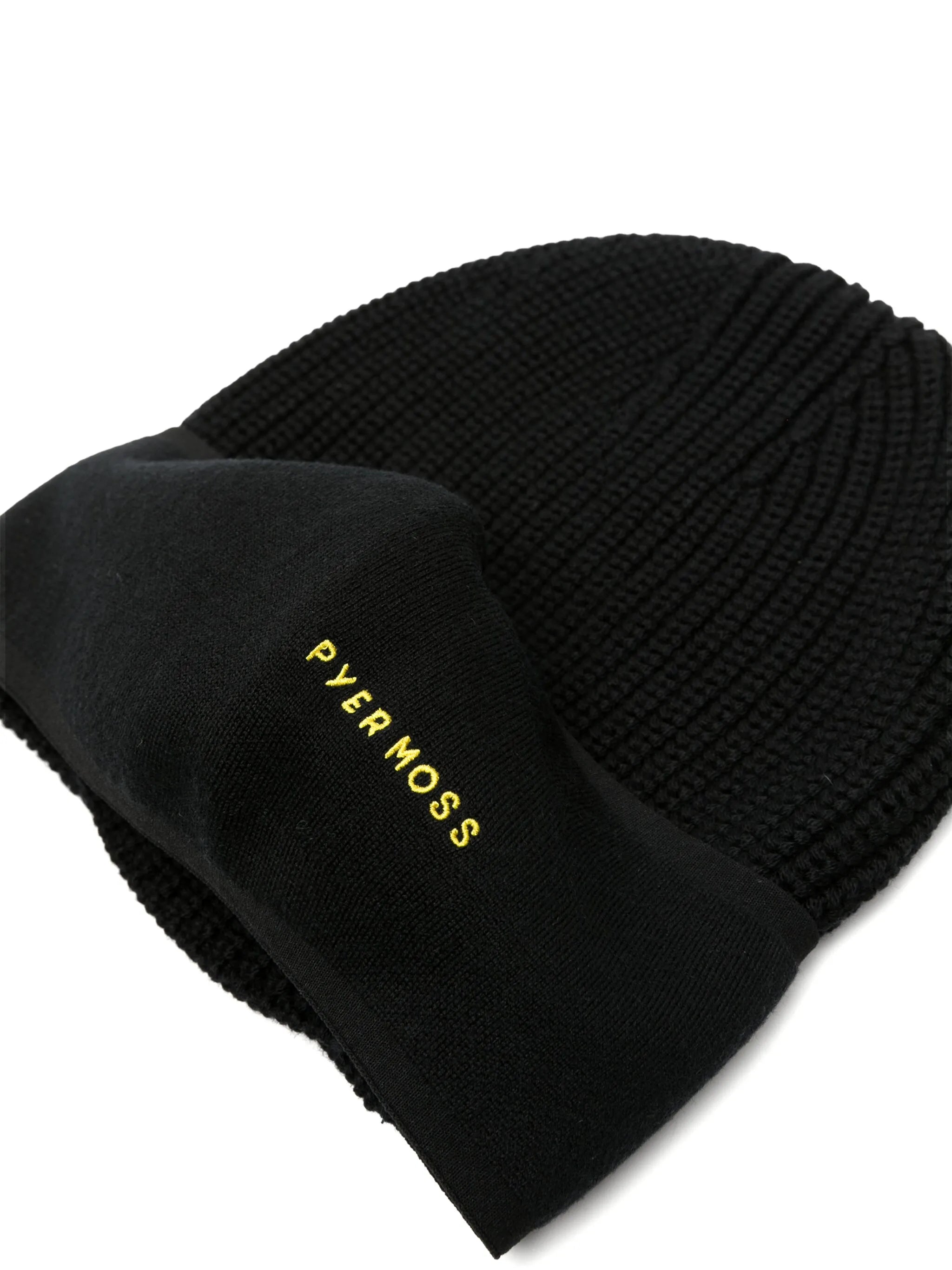 logo-patch wool beanie