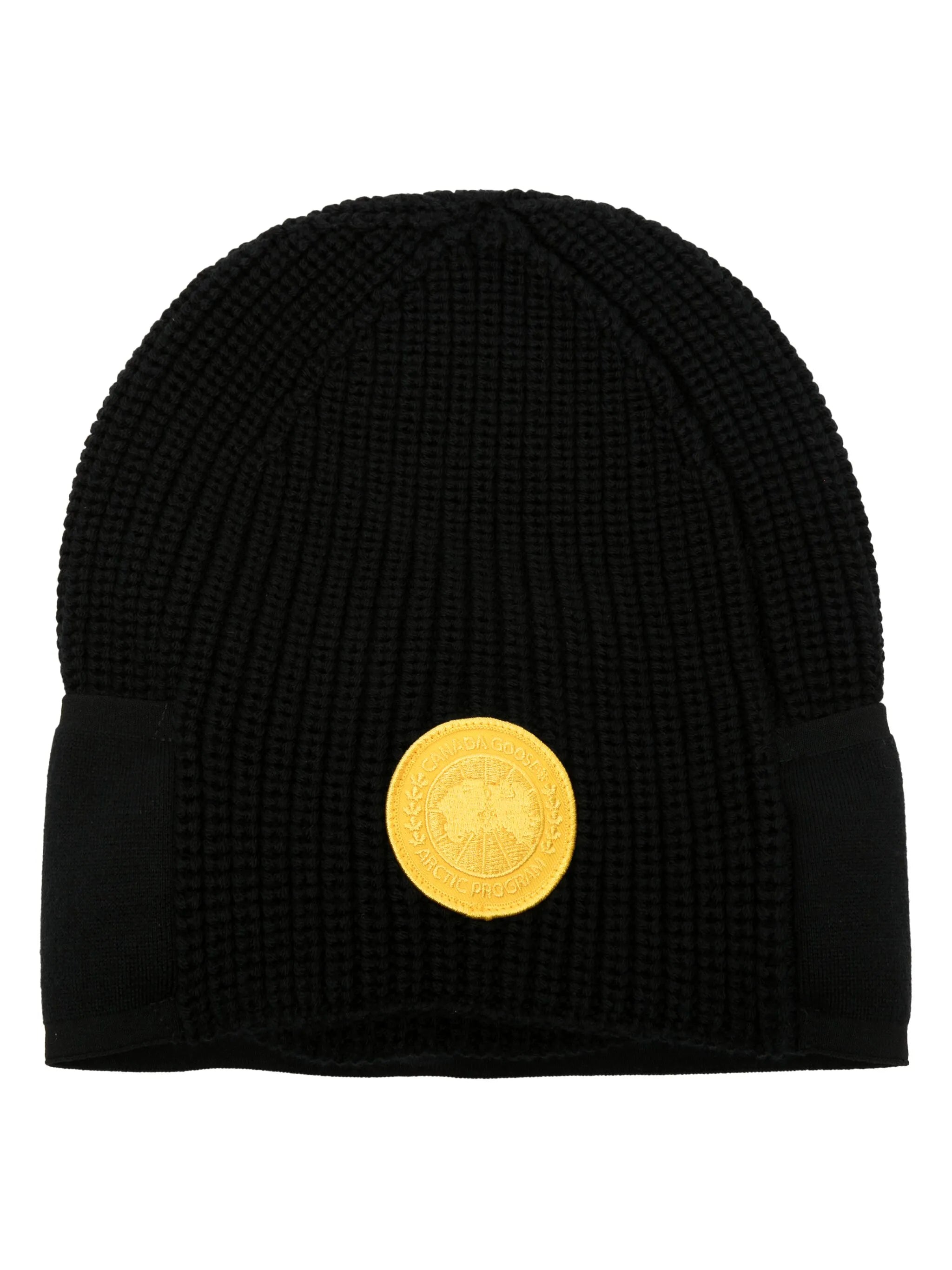 logo-patch wool beanie