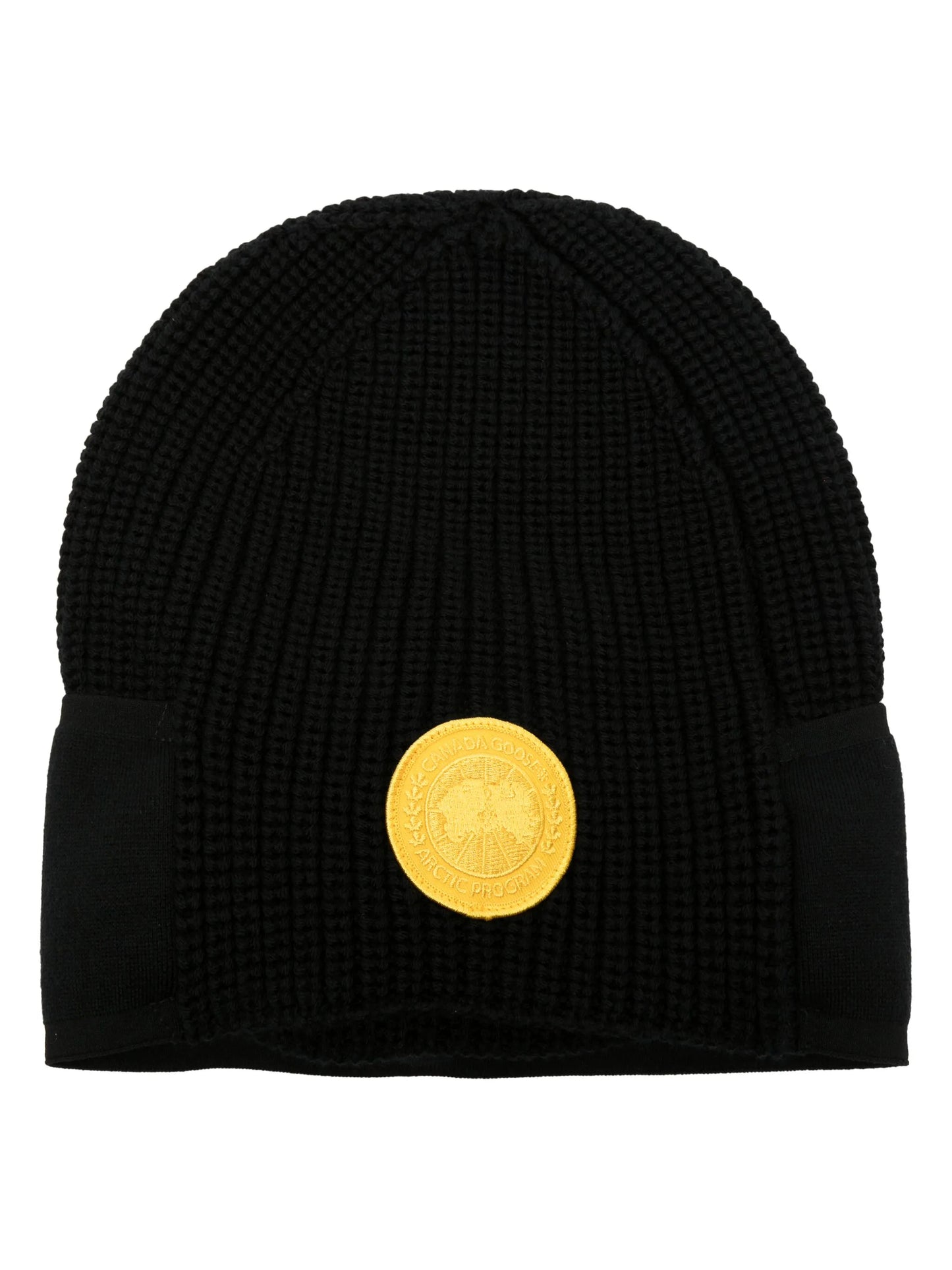 logo-patch wool beanie