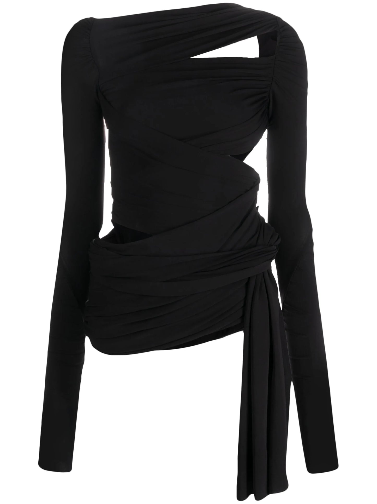 cut-out draped top