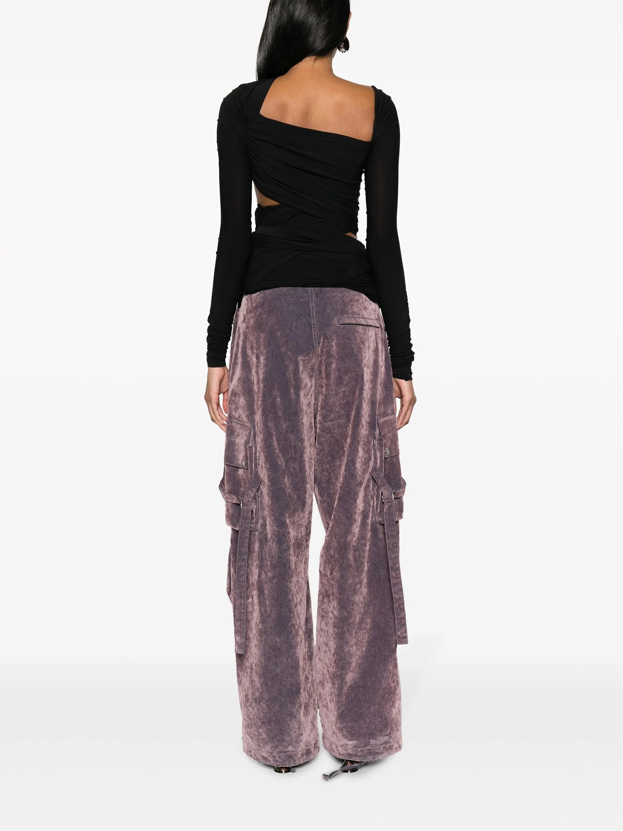 cut-out draped top