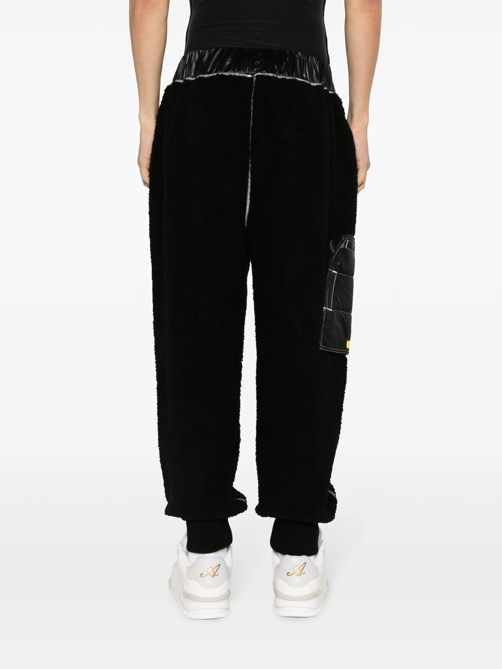 logo-patch fleece track pants